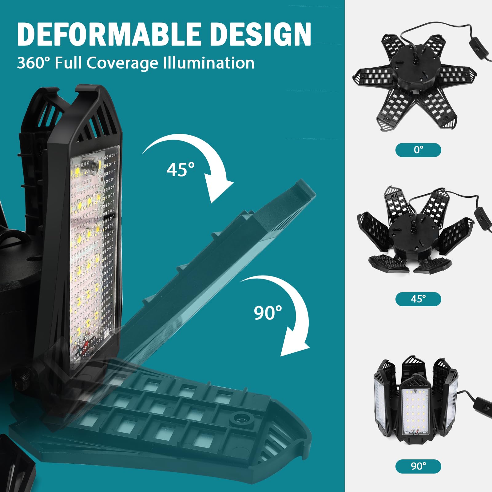 Livowalny Led Work Light For Makita 18V Battery, Cordless 68W 6800Lm Led Flood Light Battery Light Garage Light Battery Powered