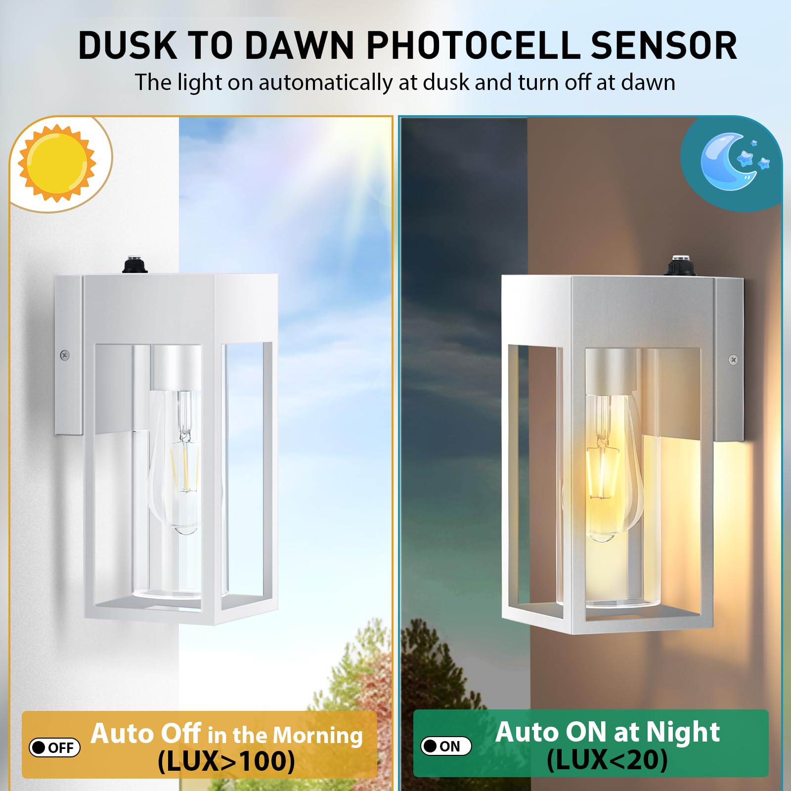 Lwsoy 2 Pack Dusk To Dawn Outdoor Wall Lantern, Porch Lights Outdoor Light Fixtures Wall Mount, Ip65 Waterproof Wall Mount Light, Outdoor Lantern For Porch Doorway Garage