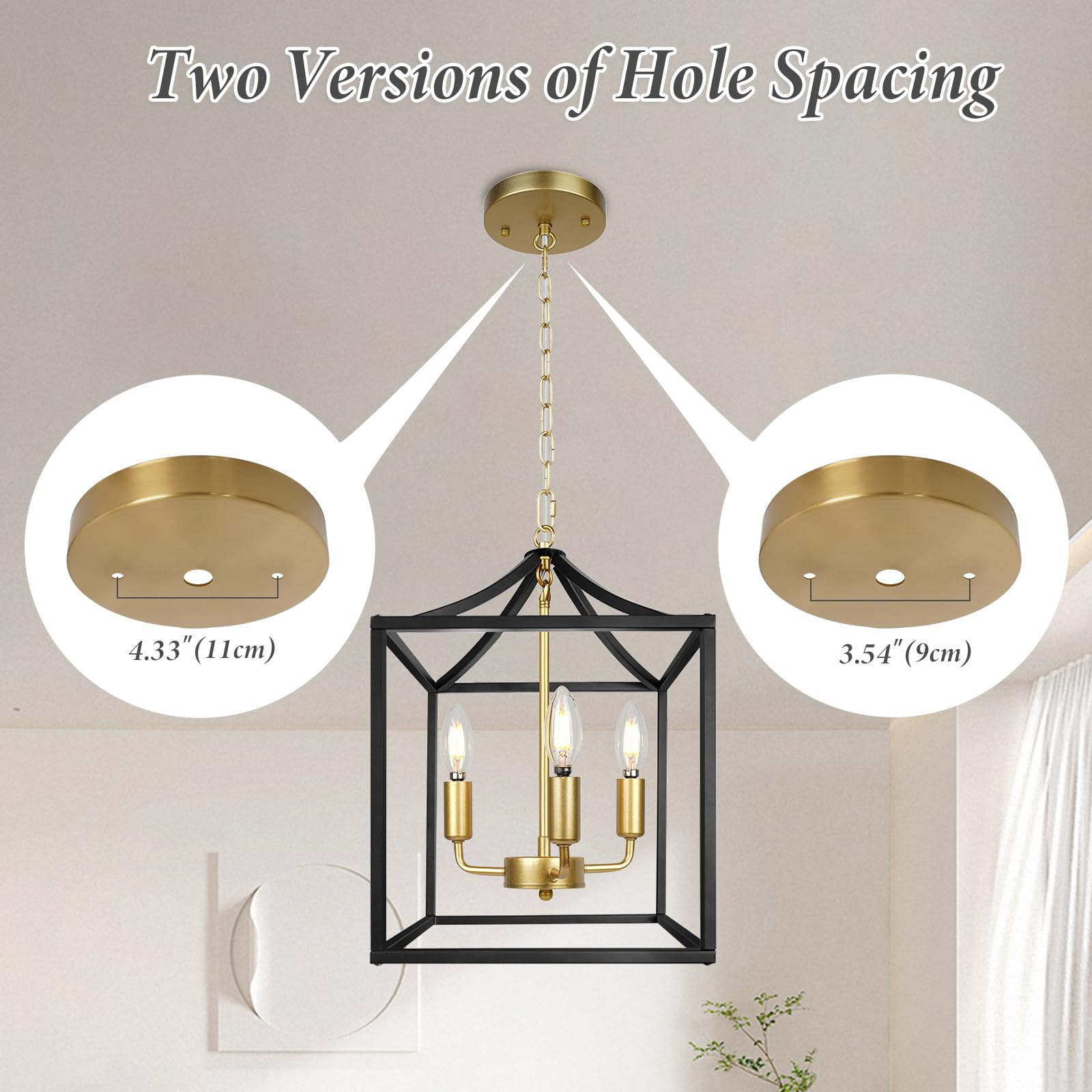 Kighsin 5.9 Inches Brass Ceiling Light Canopy Plate, Metal Canopy Kit For Modern Pendant Light Chandelier, Light Fixture Mounting Hardware (Brass)