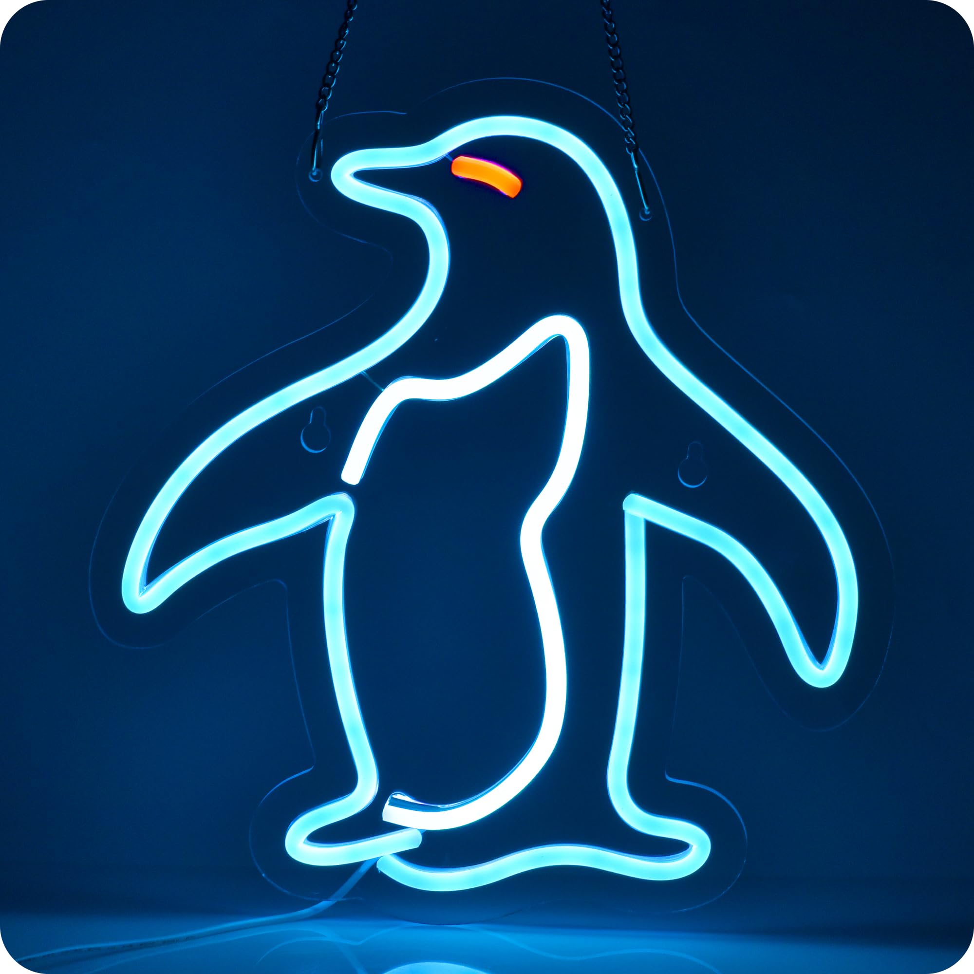 Penguin neon signs, neon signs for wall decor, USB LED sign, penguin wall decor for bar pub store club garage bedroom, home artwork (Penguin)