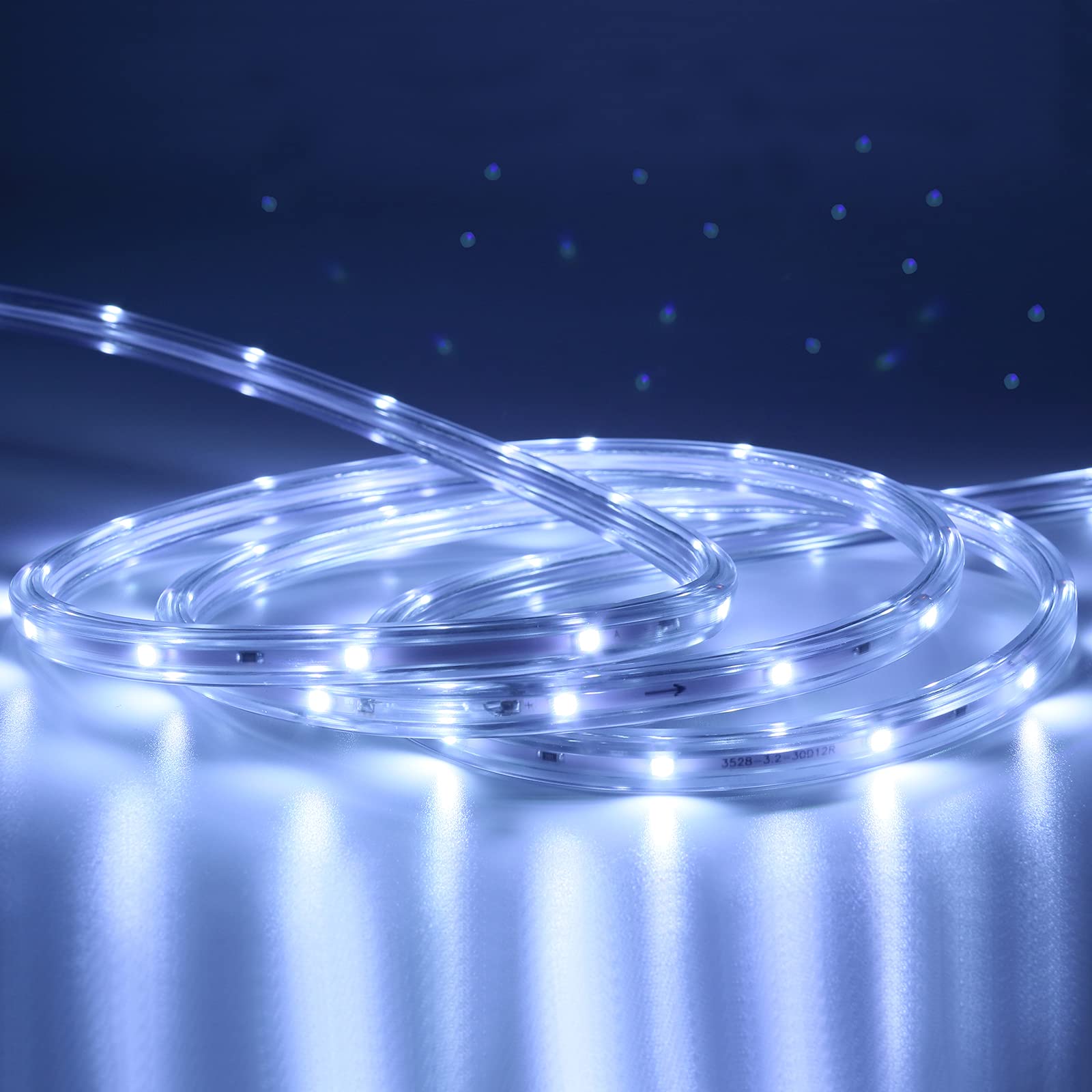 Areful Daylight Waterproof LED Strip Light, 16.4ft Flexible Nature White Indoor Outdoor Lighting for Home Garden Party