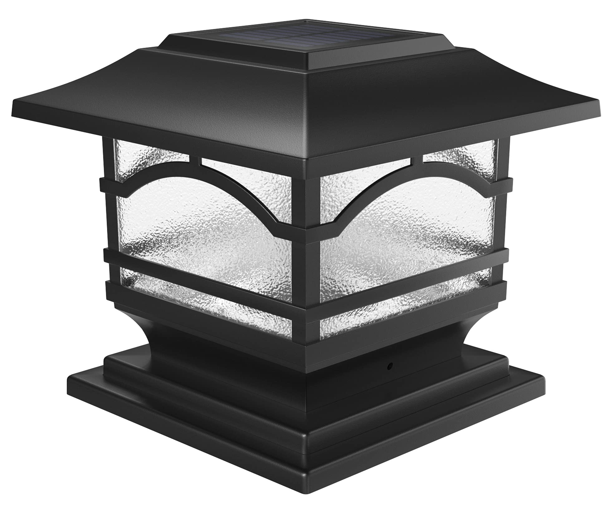 Davinci Lighting Solar Post Cap Lights - 4X4/5X5/6X6, Bright Led, Slate Black, Aluminum, Model Dl116, 1 Pack