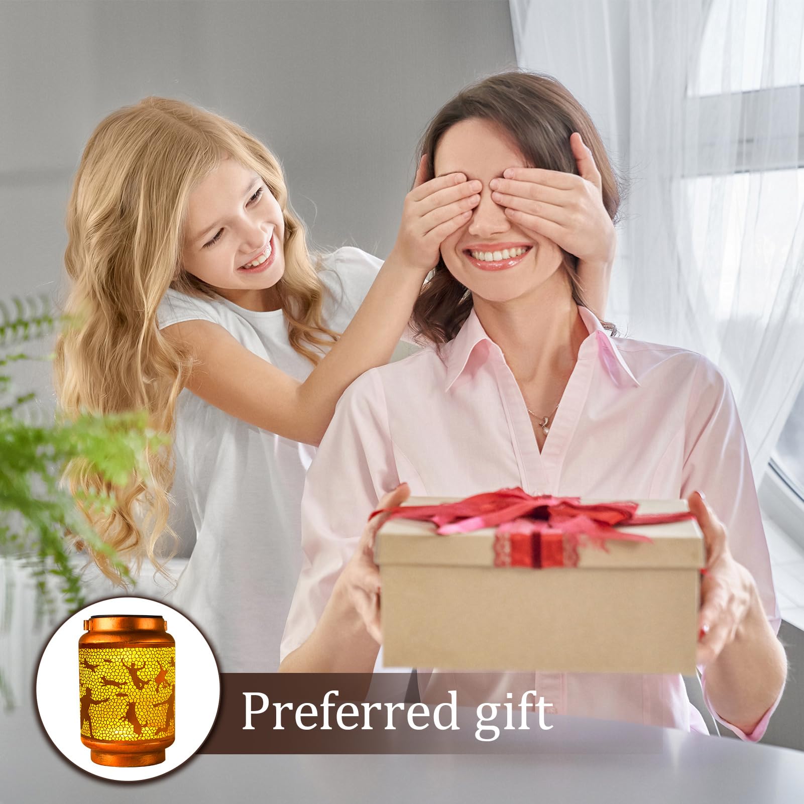 HOFLYW Solar Lantern - Outdoor Waterproof Metal Decor, Bronze, Model CL-XHTYD-1-1-1, Ideal for Garden, Patio, and Pathway