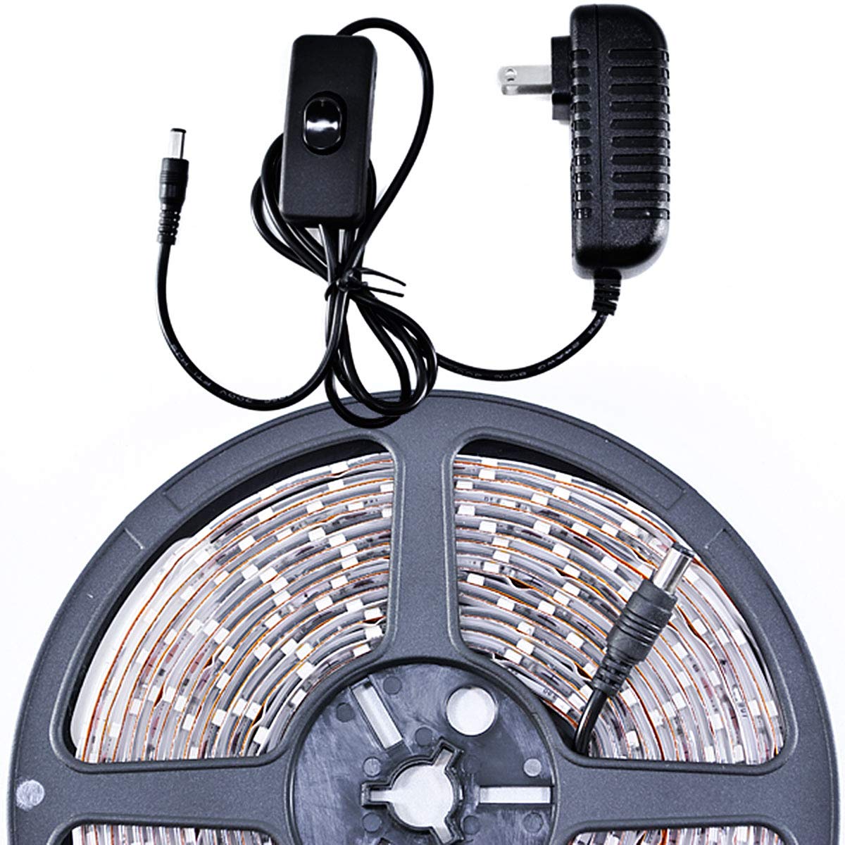 Biltek Lk-Sw-5M White On/Off Switch Control Kit (16.4' Feet Warm 300 Leds Light Smd3528 110V Plug)