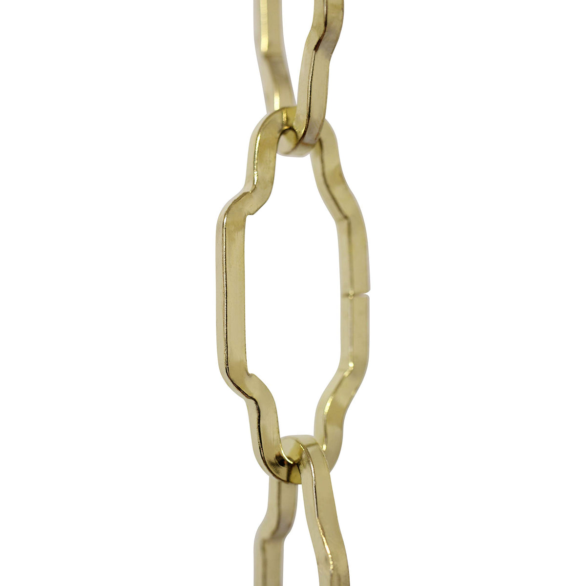 RCH Hardware CH-S57-33-PB-3 | 9 Gauge Decorative Solid Steel Motif Link Fixture Chain | 3 Foot Increments |Polished Brass Finish