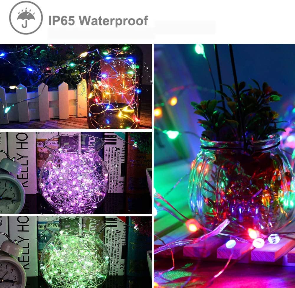 BTF-LIGHTING Chasing Dream Twinkle Decorative Light 250 LED 5 Pack 16.4ft Multicolor Copper String TXD5