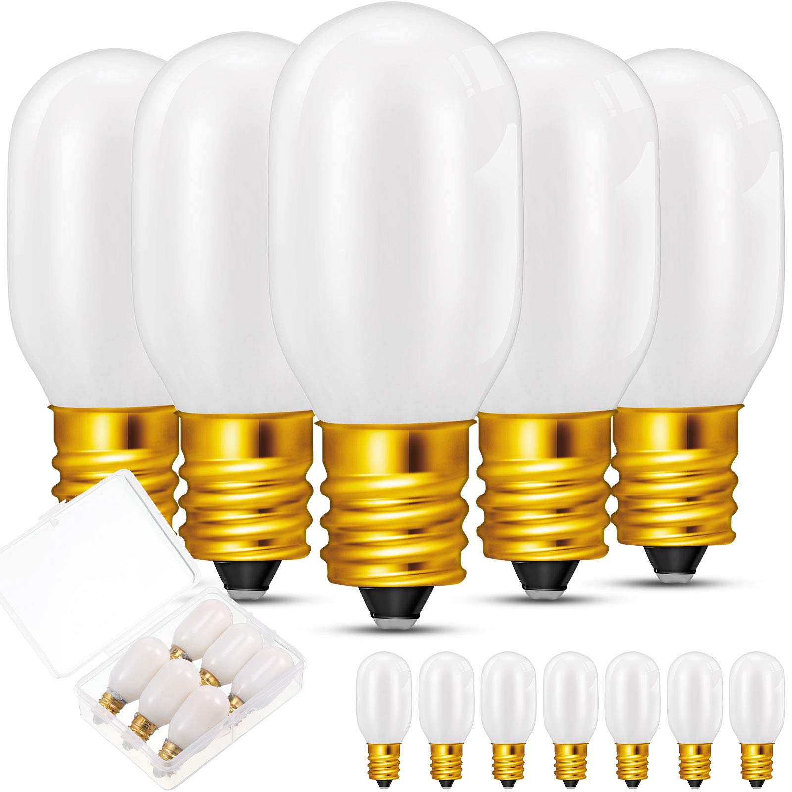 Honoson 12 Pieces Christmas Village Light Bulbs 6 W Replacement Bulbs, E12 Candelabra Base T20 LED Bulbs Accessory for Villages 