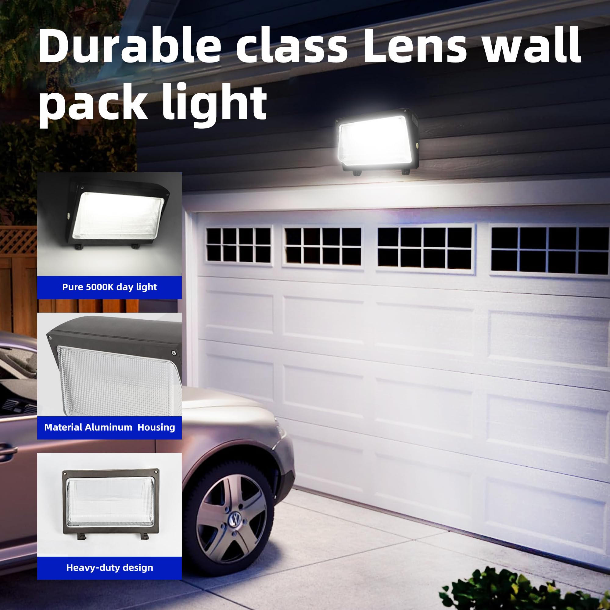 Hykolity 120W Led Wall Pack Light, 16200Lm, Dusk-To-Dawn Sensor, Waterproof, Brown, Model Wpa-0502