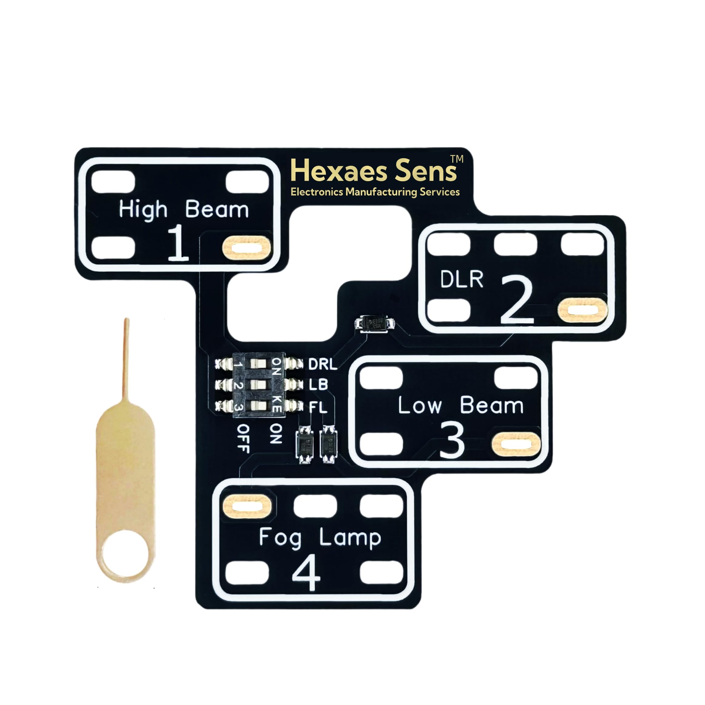 Hexaes Sens Customizable 6 High Mod & 8 High Mod Fog Lights for 2003-2007 Chevy Silverado/Sierra 1500/2500/3500 Classic, Black