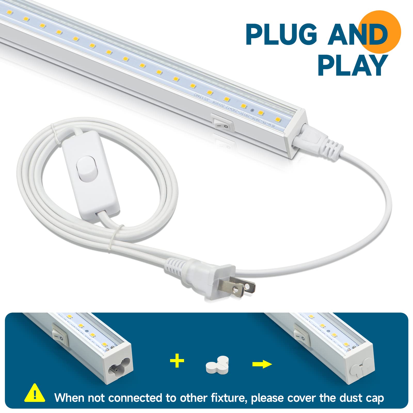 Barrina Grow Lights For Indoor Plants, 5000K White Full Spectrum Led Grow Light, 1Ft Plant Grow Light, Led Grow Light Bulbs, T5