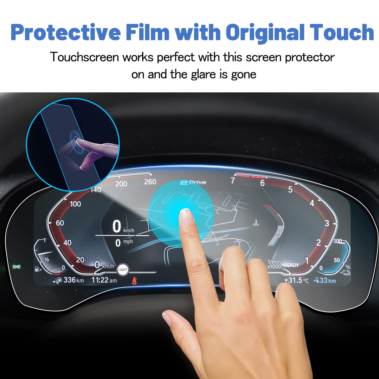 Shaohao For 2023 2024 Bmw X3 Screen Protector, Car Screen Protector For 2022-2204 Bmw X3 G01 X4 G02 12.3&quot; Touchscreen Protector 2024 X3 X4 Digital Instrument Cluster Cover X3 X4 2023 2024 Accessories