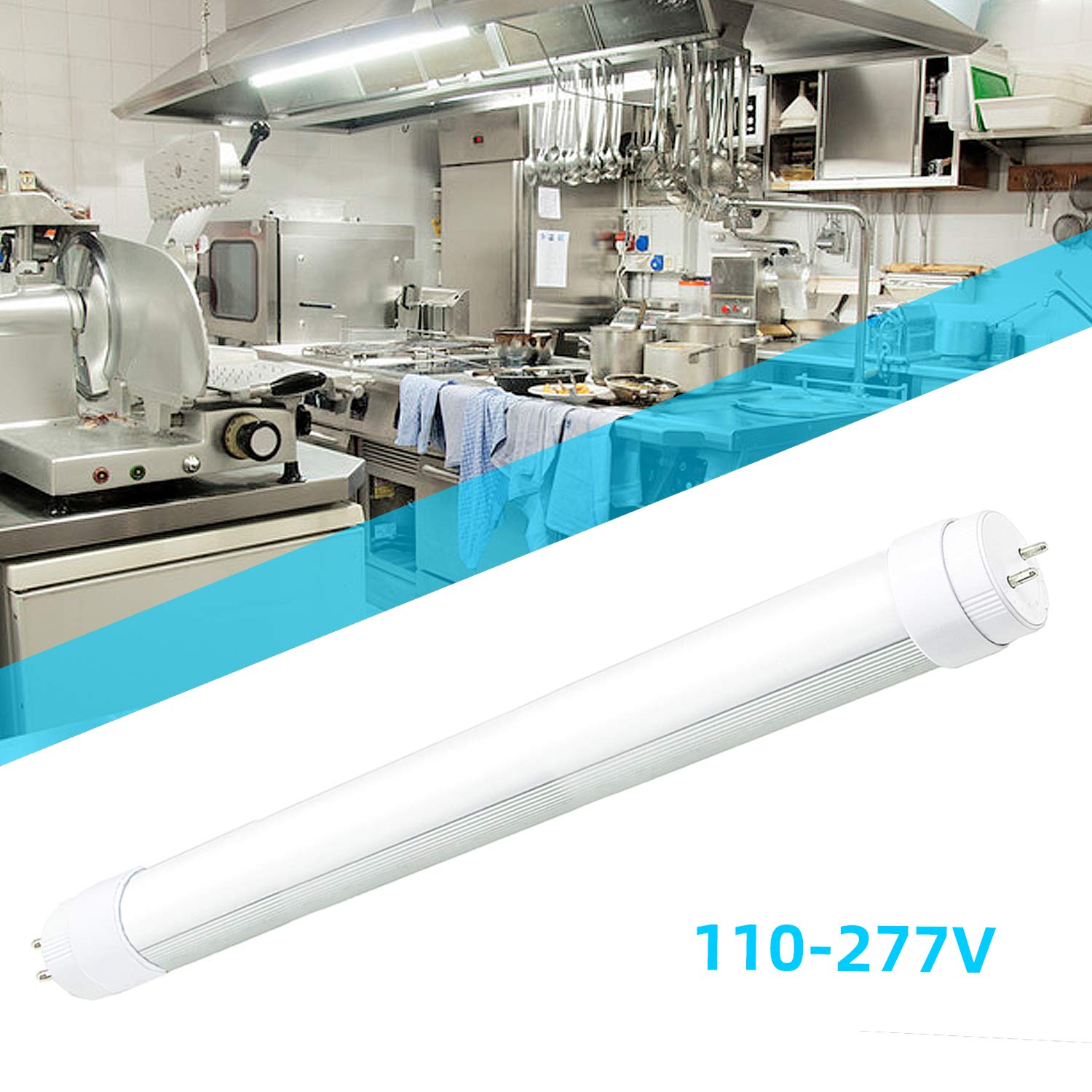 F15T8 Led Tube Light,7W 18Inch/18 Length, 5000K Daylight White, T8 Led Replacement Tube Light, Rotatable End Caps,Frosted Cover,