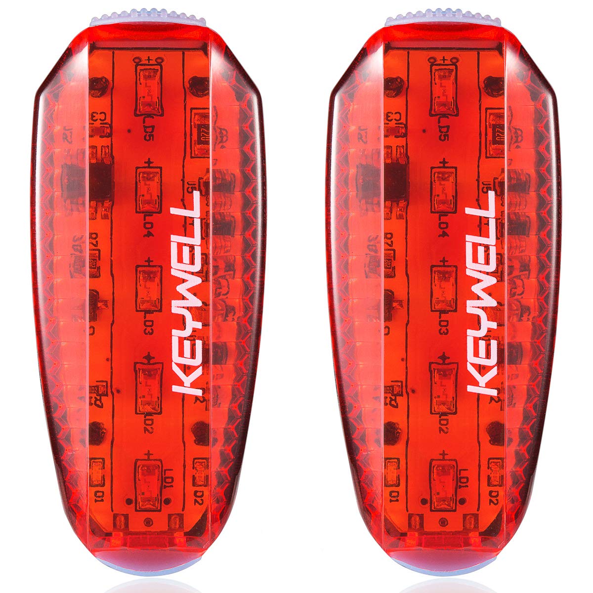 Usb Rechargeable Led Safety Lights (2 Pack) - Clip On Strobe Running Lights For Runners  Joggers Walkers Kids Dogs Bike Tail Lights - High Visibility Accessories For Reflective Gear (Red)