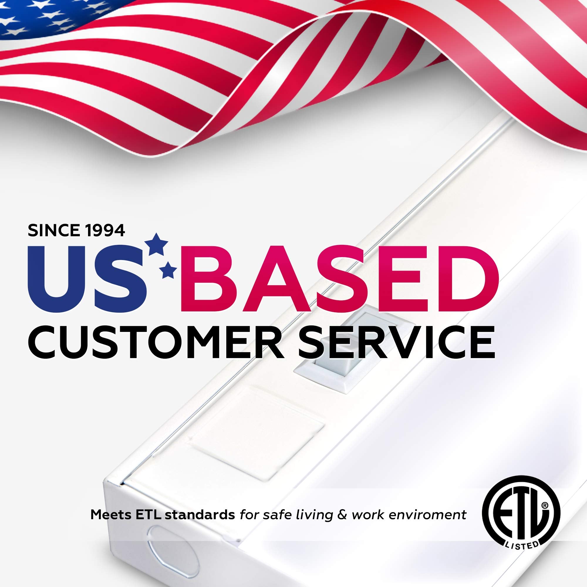 Hardwired Led Under Cabinet Task Lighting - 20 Watt, 36'', Dimmable, Cri>90, 5000K (Day Light), Wide Body, Long Lasting Metal Ba