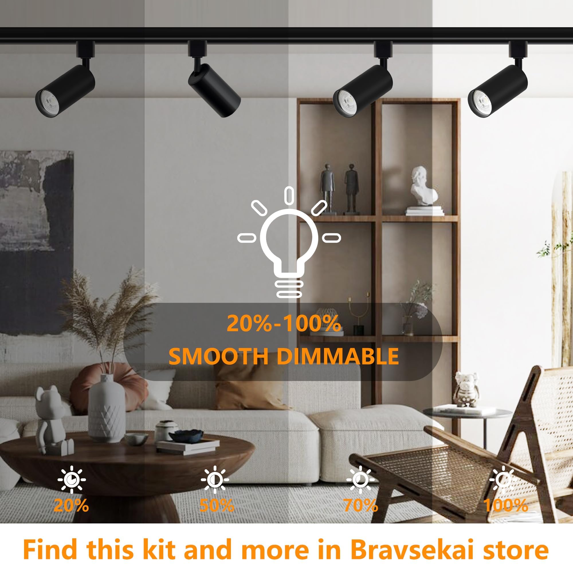 Bravsekai 8-Pack Dimmable Gu10 Led Bulbs, 4000K Natural White, Equivalent To 35W Halogen, 120V Spotlight Bulbs For Shops, Living