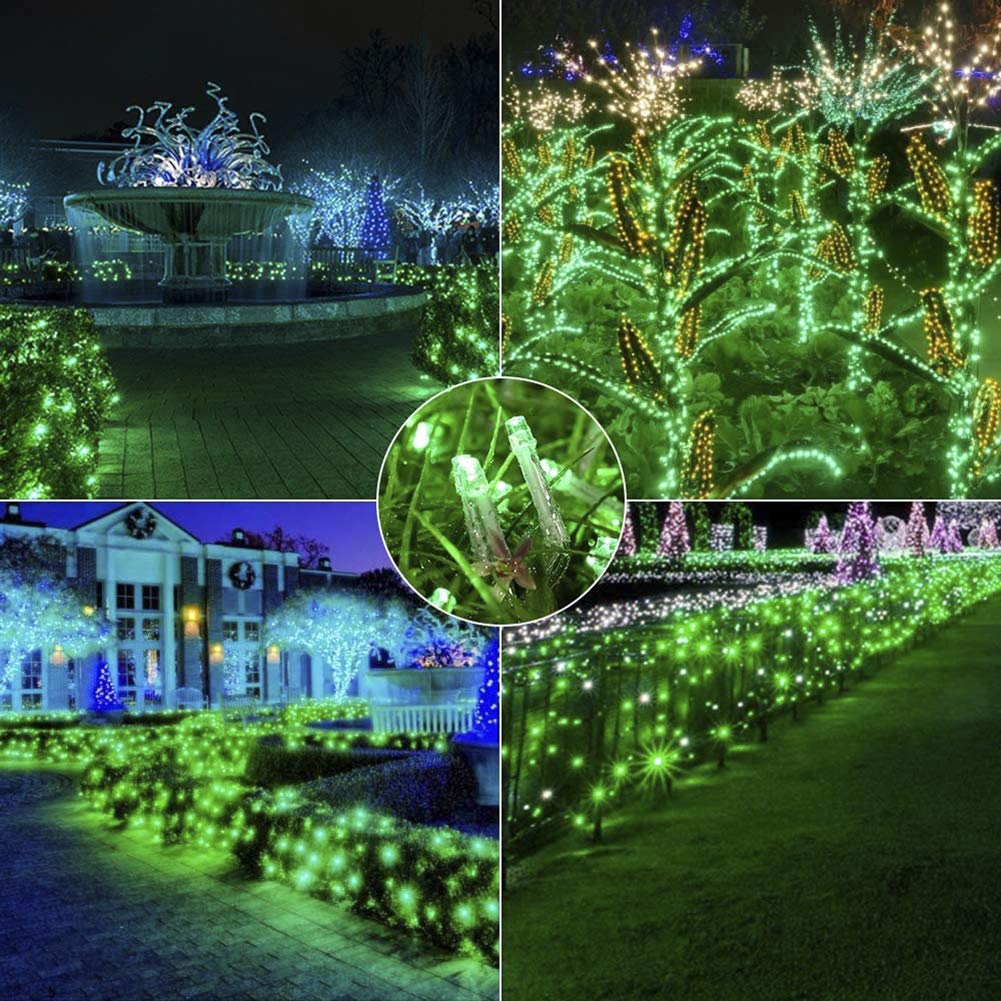 MYGOTO String Lights, 33FT 100 LEDs, Waterproof, 8 Modes, 30V UL Certified, Green