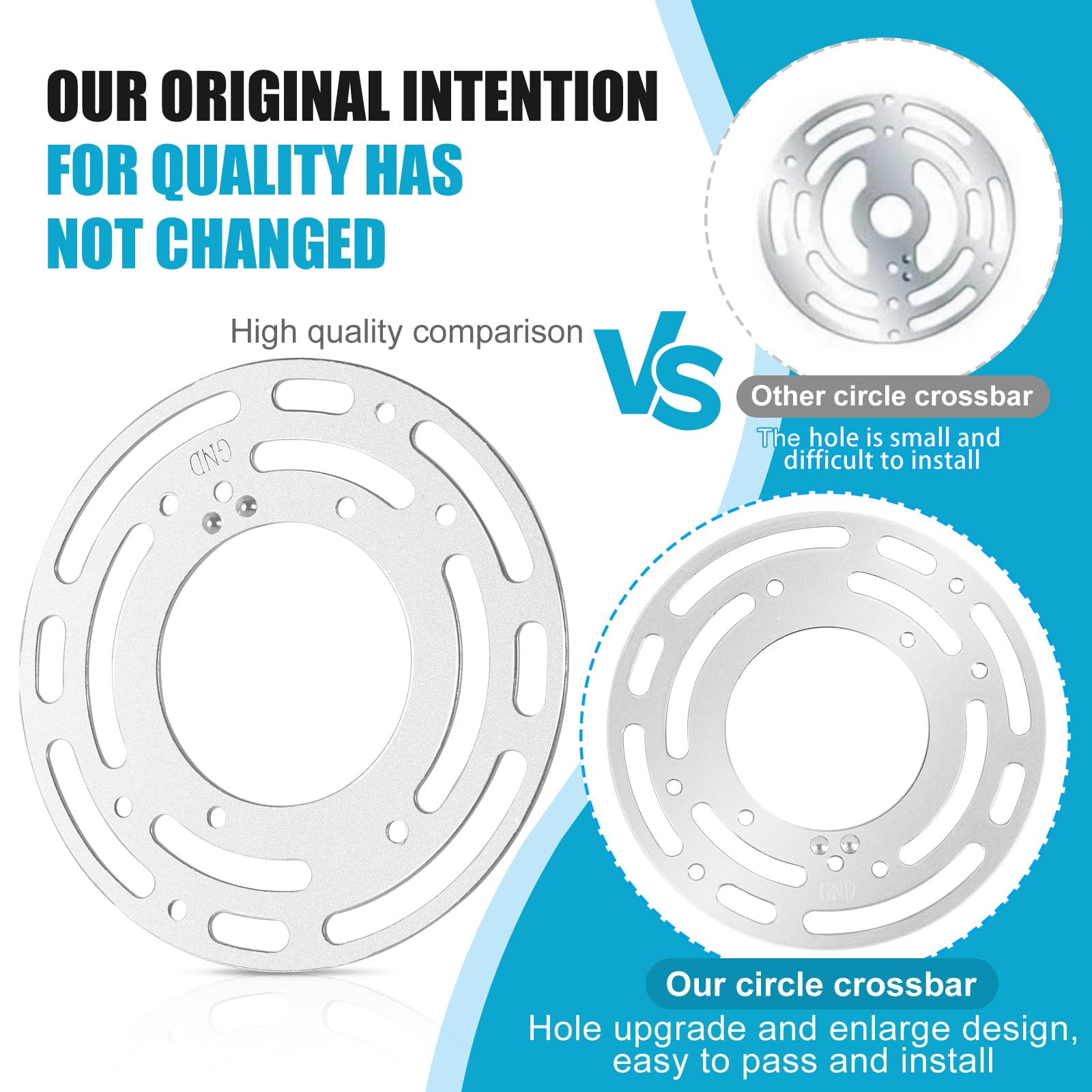 Tovmey 4 Pack Universal Light Fixture Mounting Bracket, 4 Inch Diameter Ceiling Light Mounting Bracket, Round Steel Light Crossb