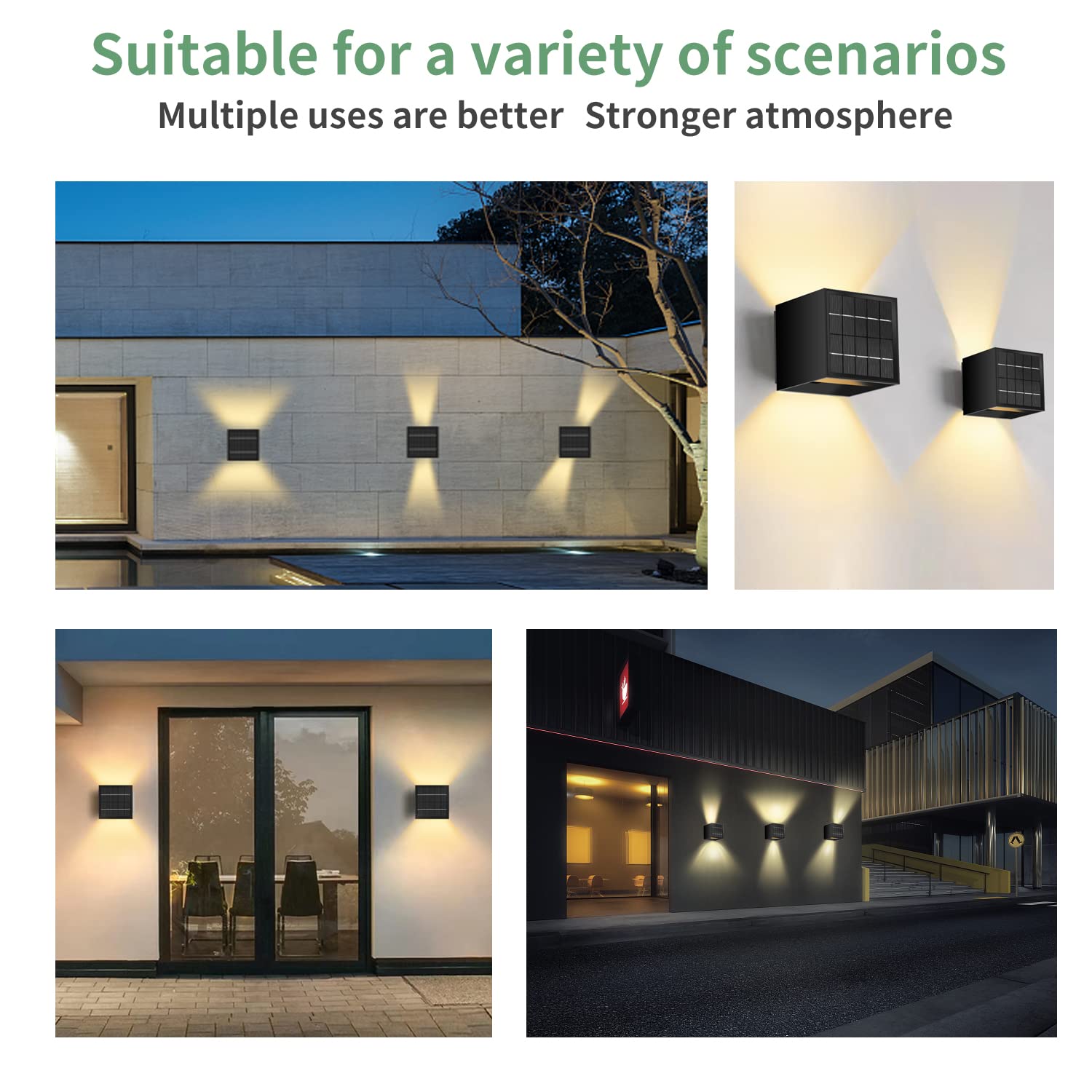 Lanfu Solar Motion Sensor Wall Lights 10W, Ip65 Waterproof, Warm White Outdoor Sconce