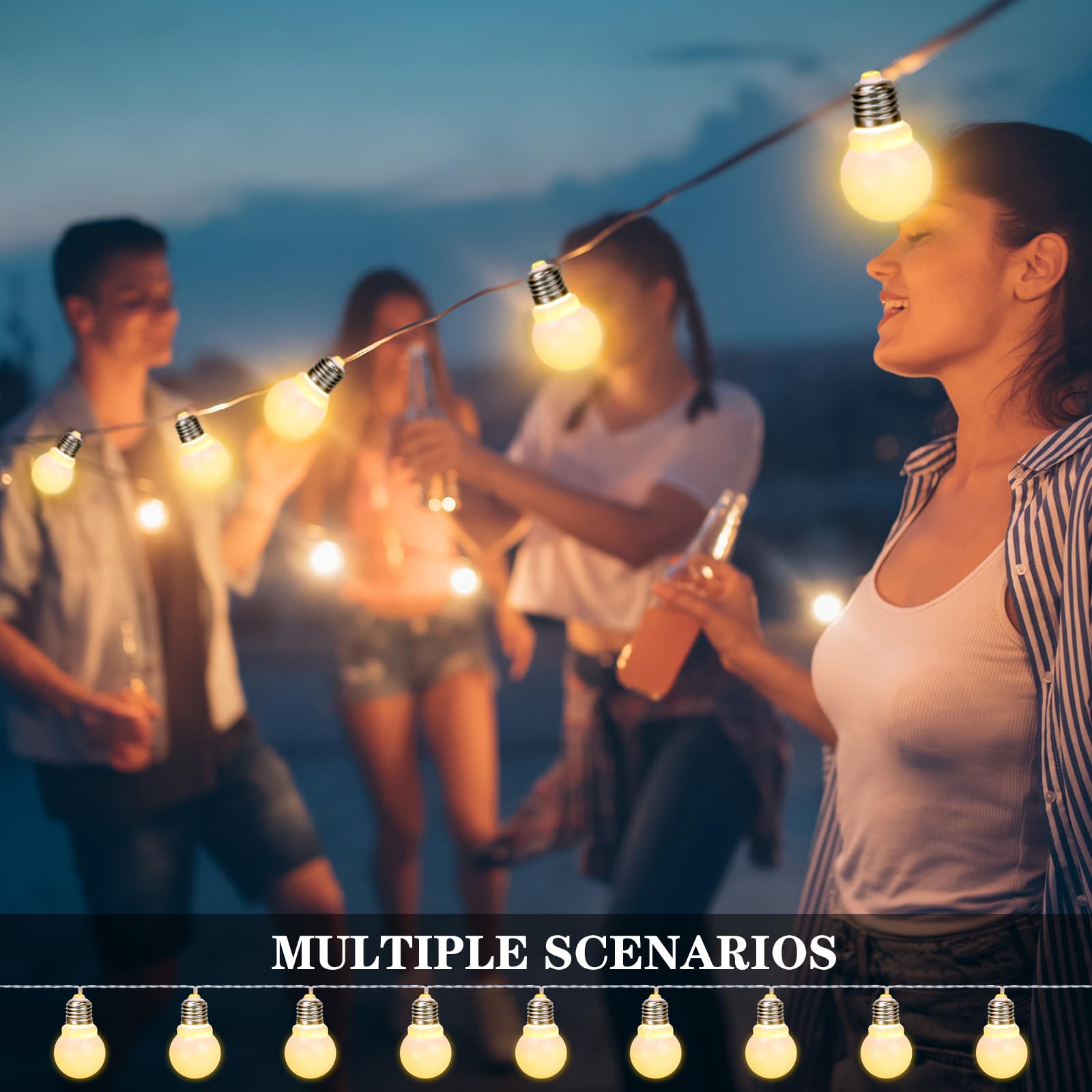 Retisee 6 Pcs Marquee Light String Bulbs13.8 Ft Long For Marquee Letters Numbers 3 4 Ft Tall Waterproof Led String Light For Ind