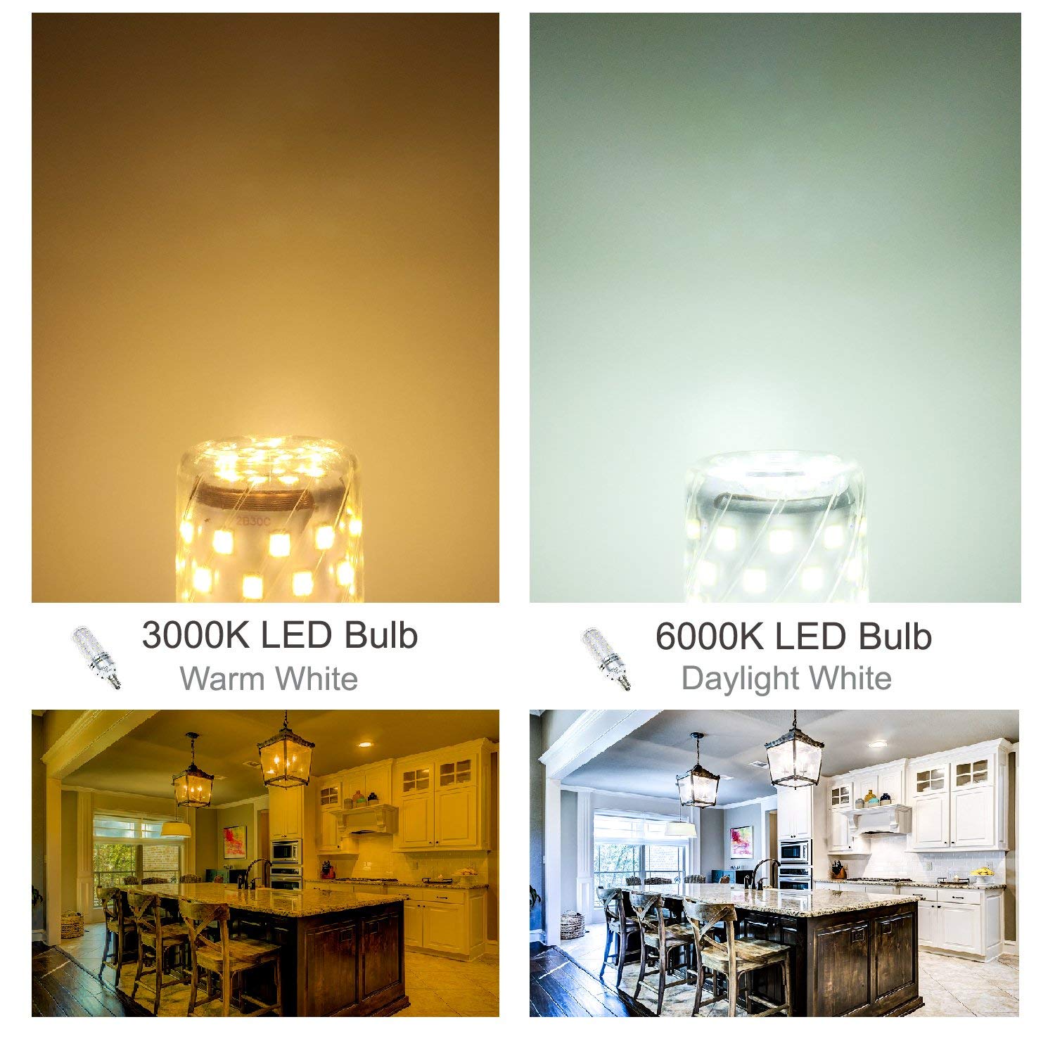PAVOO E12 LED Candelabra Bulbs, 16W, 1400LM, 6000K Daylight White, Pack of 4