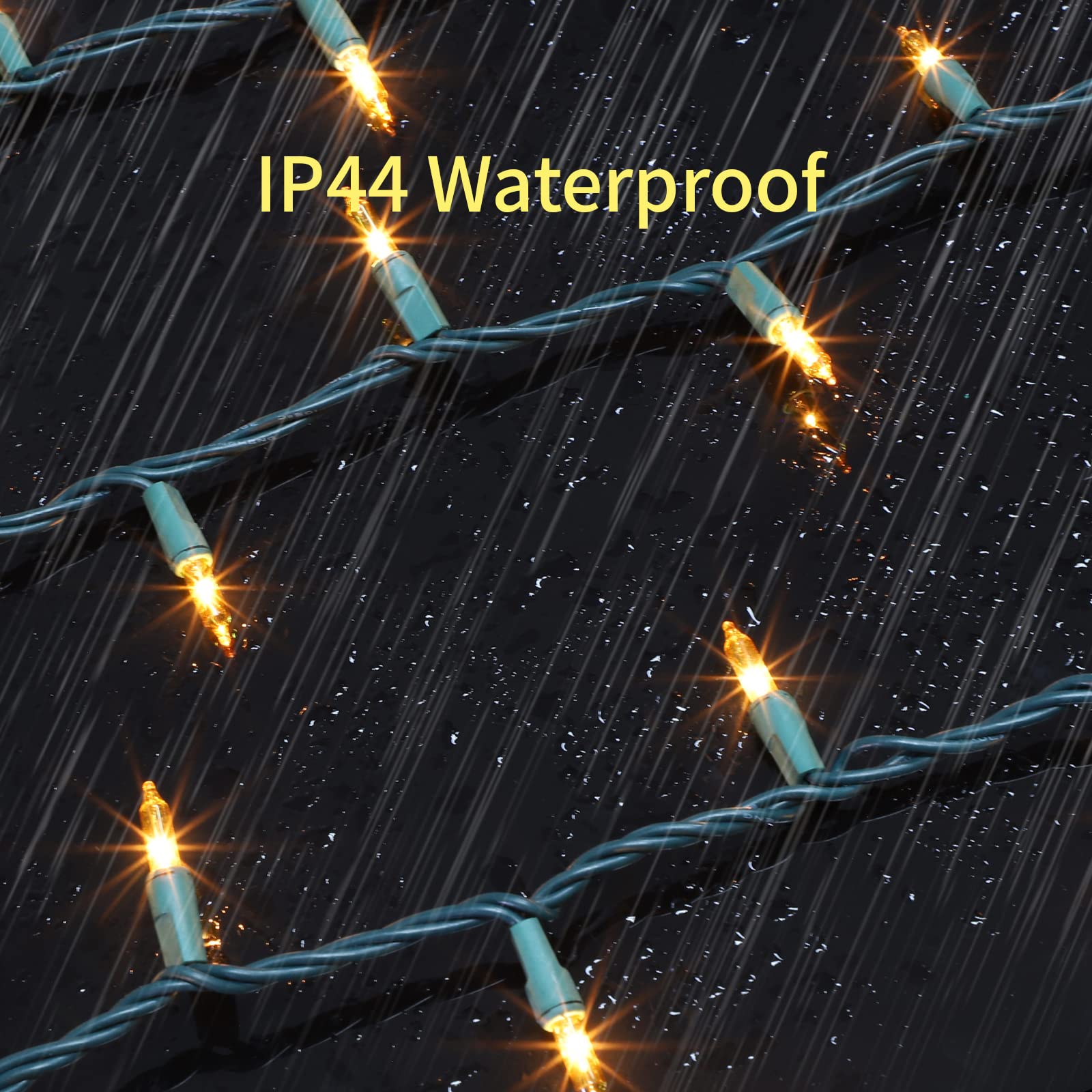 Glownova Green Wire  Yellow Incandescent Bulb 100 Mini String Lights For Indoor Christmas Tree Garland Birthday Wedding Party Festival Decoration