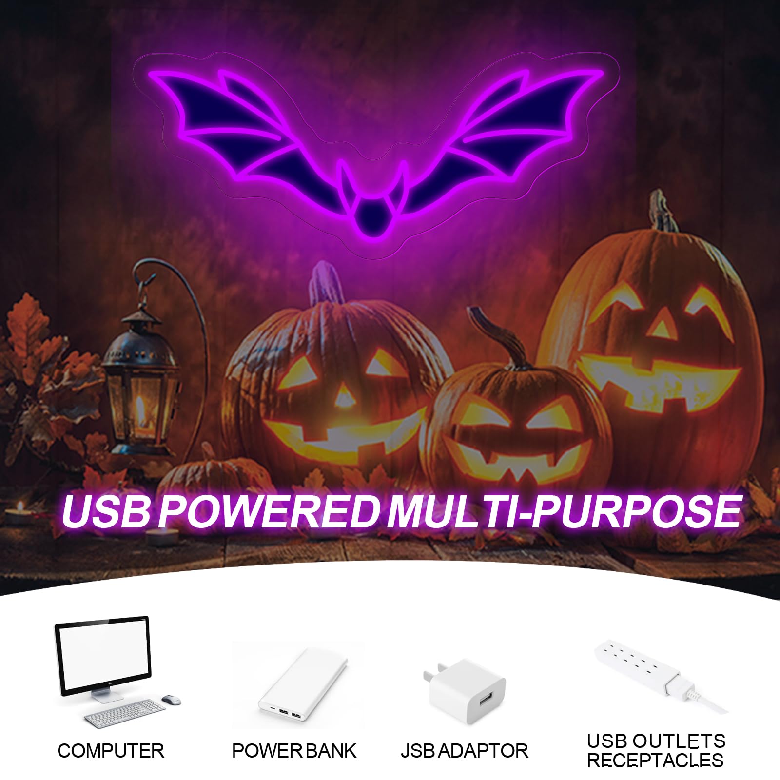 Bat Neon Sign  Halloween Bats Decor  Horror Bedroom Dorm Wall Decoration  Bat Lovers Gift  Gothic Home Wall Room Decor  Red  15.7X6.9