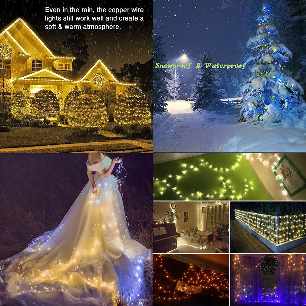 OMIKA Fairy Lights 40ft 120 LED Color Changing String Lights with Remote, 16 RGB Colors, 132 Modes for Bedroom, Wedding, Christmas, Halloween Decor