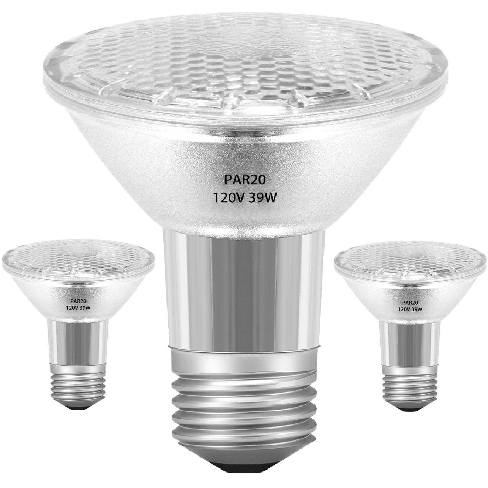 Jaenmsa Par20 39W 120V Floodlight Bulbs, 2 Pack Par20 39 Watt Eco Halogen Light Bulbs E26 120V Reflector Dmimable Warm White 280