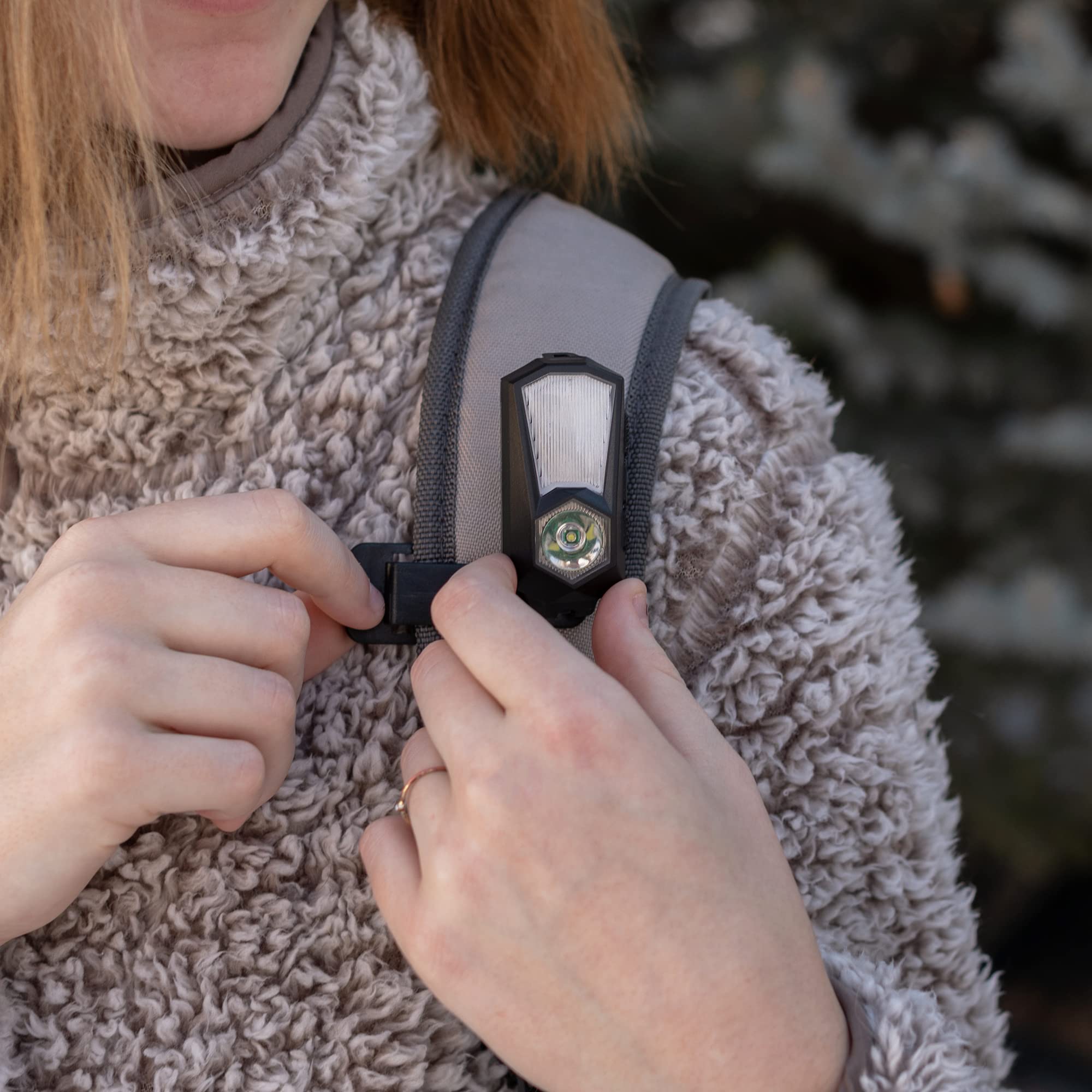 Sun Company Luma 360 - Swiveling Clip-on LED Light (2-Pack) | Rechargeable Clip Flashlight for Hat, Pocket, Hardhat | Bright Han