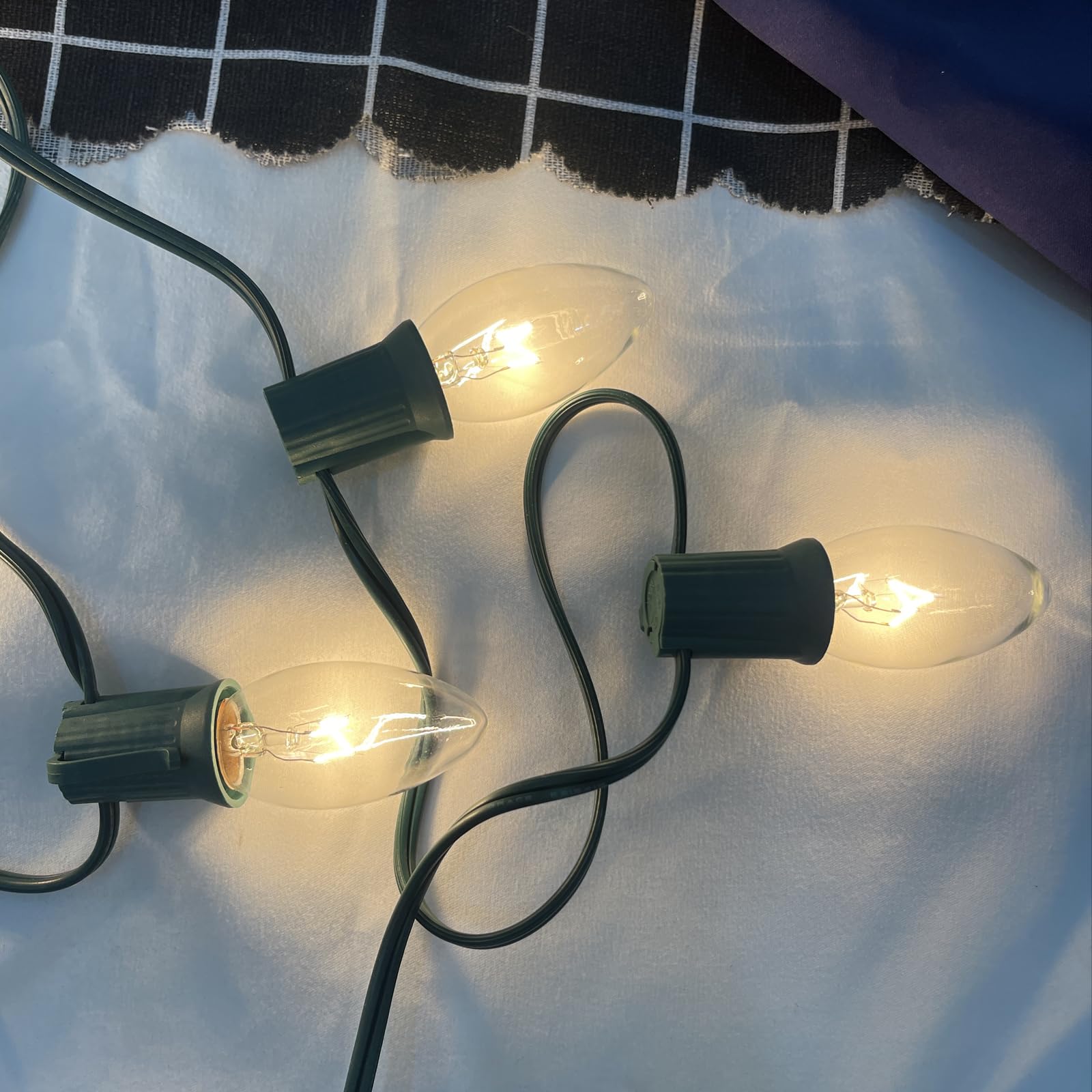 Goothy C9 Clear Christmas String Lights - 25Ft, 26 Warm White Bulbs, Ul Listed For Outdoor Patio Garden Decor