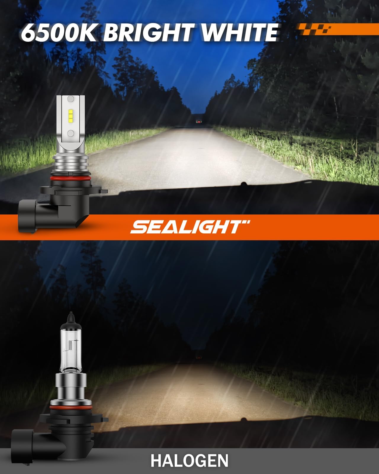 SEALIGHT H10 Fog Light Bulbs, 400% Brighter, 6500K White, Aluminum, Model F2S, Pack of 2
