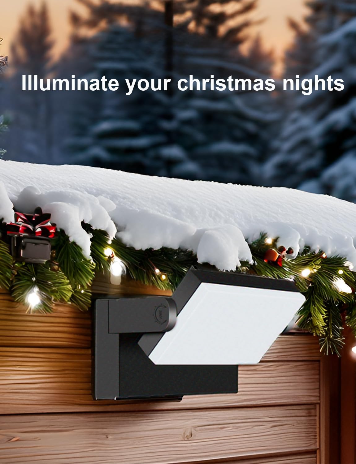 LEDMO 40W Outdoor Wall Lights - Waterproof 5000K Adjustable Black Aluminum Security Lighting, Model 1360