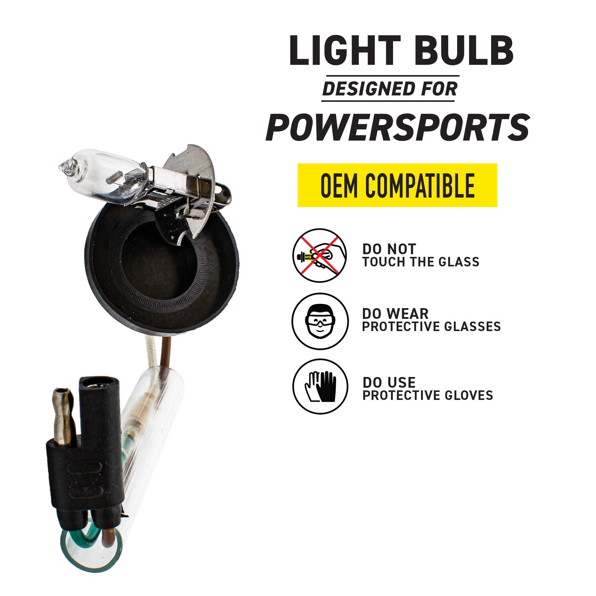 NICHE Xenon Fog Light Bulb - White - 1 Pack for 2000-2019 Polaris XC SP XCR PRO X R Dragon Assault Indy 120 4010204 401020