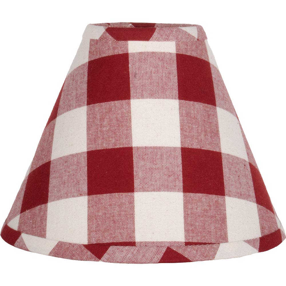 Home Collections by Raghu 16in Washer Fabric Lamp Shade Cotton Red Buttermilk Model 6W510017