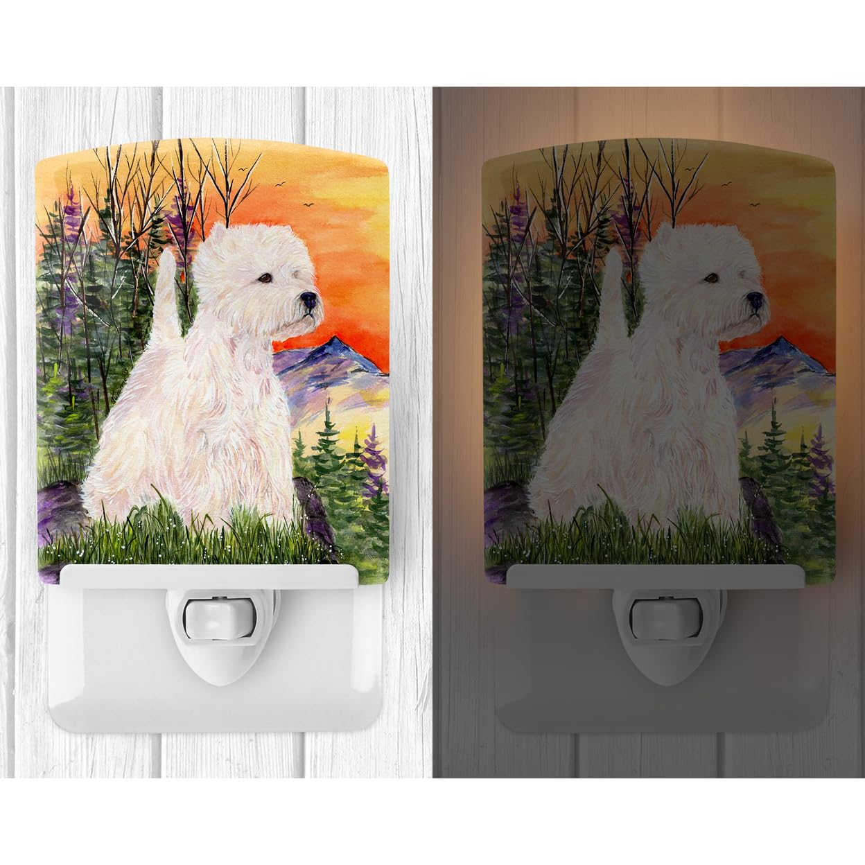 Carolines Treasures Ceramic Night Light, UL-Certified, 6x4x3 inches, Multicolor, Model SS1013CNL
