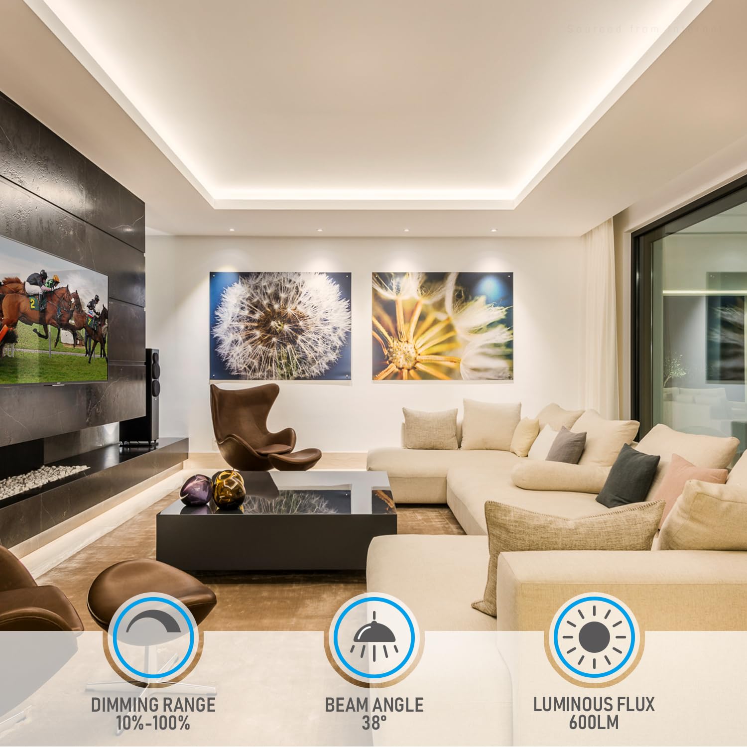 Torchstar 5Cct 2 Inch Led Recessed Lighting With Junction Box, 600Lm Cri90+ Dimmable Anti-Glare Led Downlight, Ic Rated, Etl Listed, 2700K/3000K/3500K/4000K/5000K Selectable, Baffle Trim, Pack Of 6