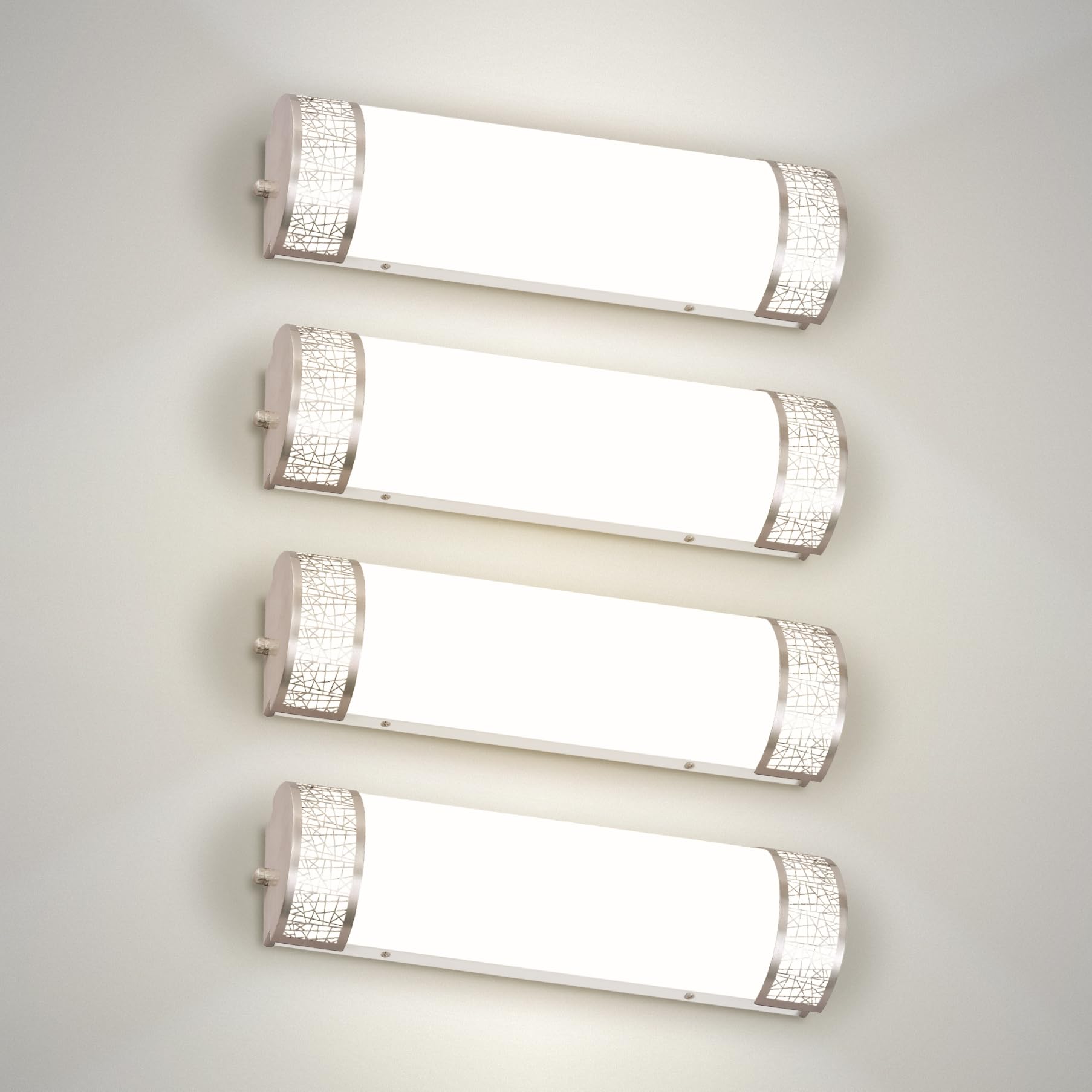 ASD 18 Inch LED Bathroom Vanity Light - Dimmable 20W 2700K-5000K - Brushed Nickel - 4 Pack - Model A-LVF-LF18D