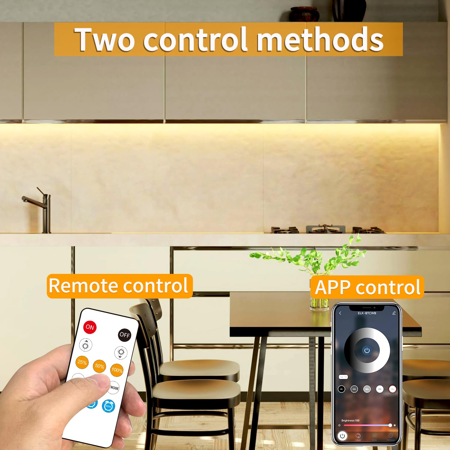 Yeewhale 50 Ft Cob Led Strip Lights 3000K Warm White Dimmable Dc 24V Flexible Led Tape Light For Bedroom, With Remote And App Control Led Light Strip,For Diy Home Decoration