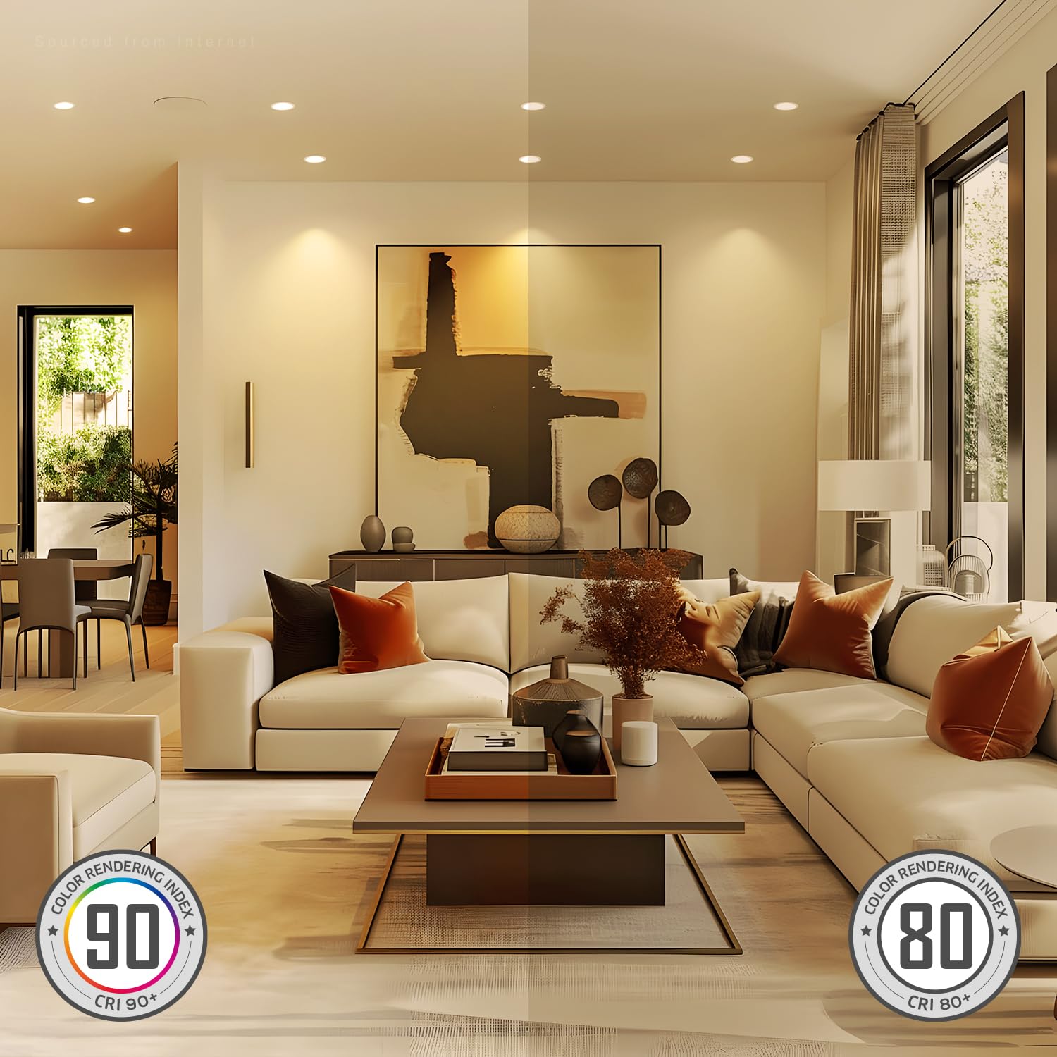 Torchstar 12-Pack 4 Inch 5Cct Ultra-Thin Led Recessed Lighting, Cri 90, 2700K3000K3500K4000K5000K Selectable, 9W Dimmable Slim L