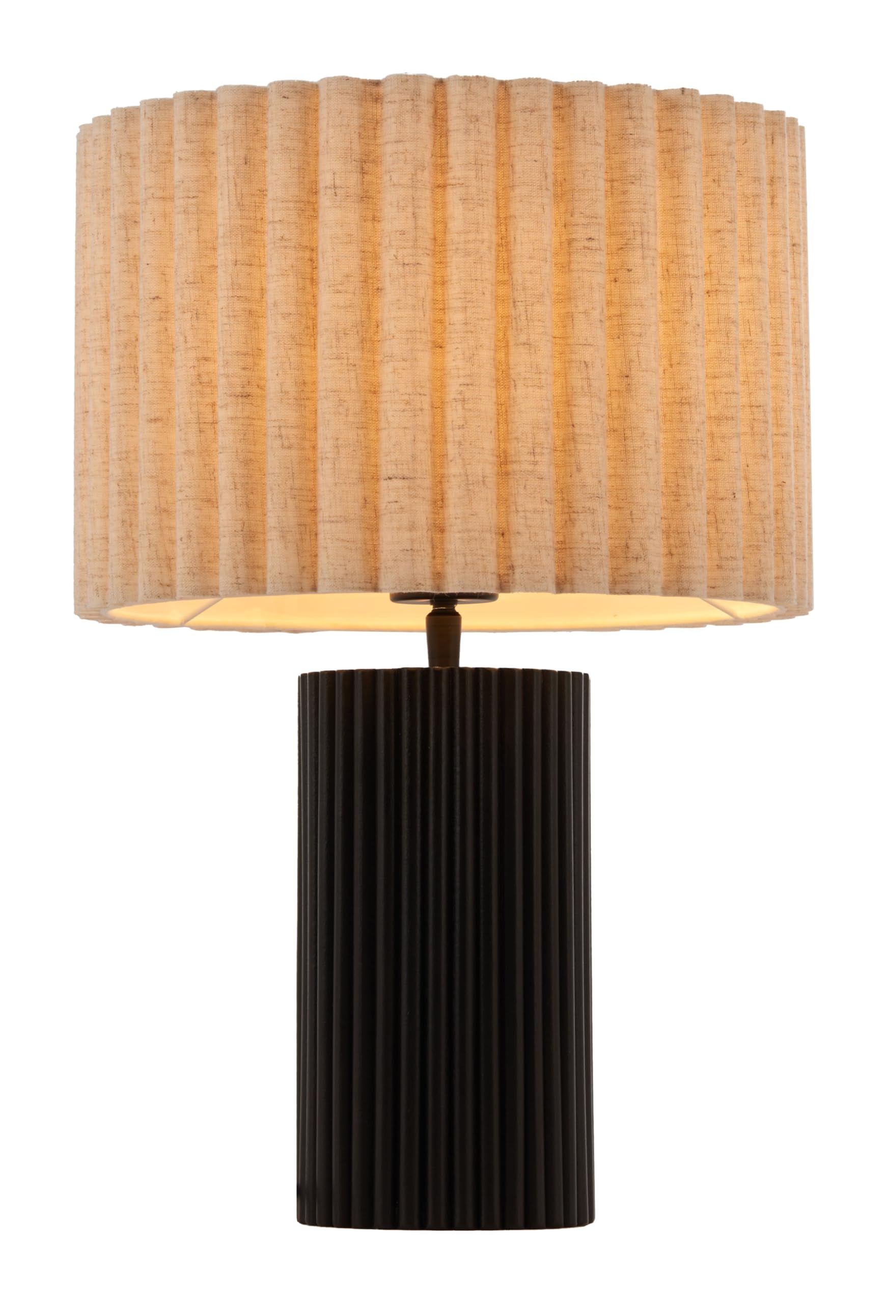 Zuo Aurora Table Lamp - Medium Size, Plastic, Beige & Black, Model 56182