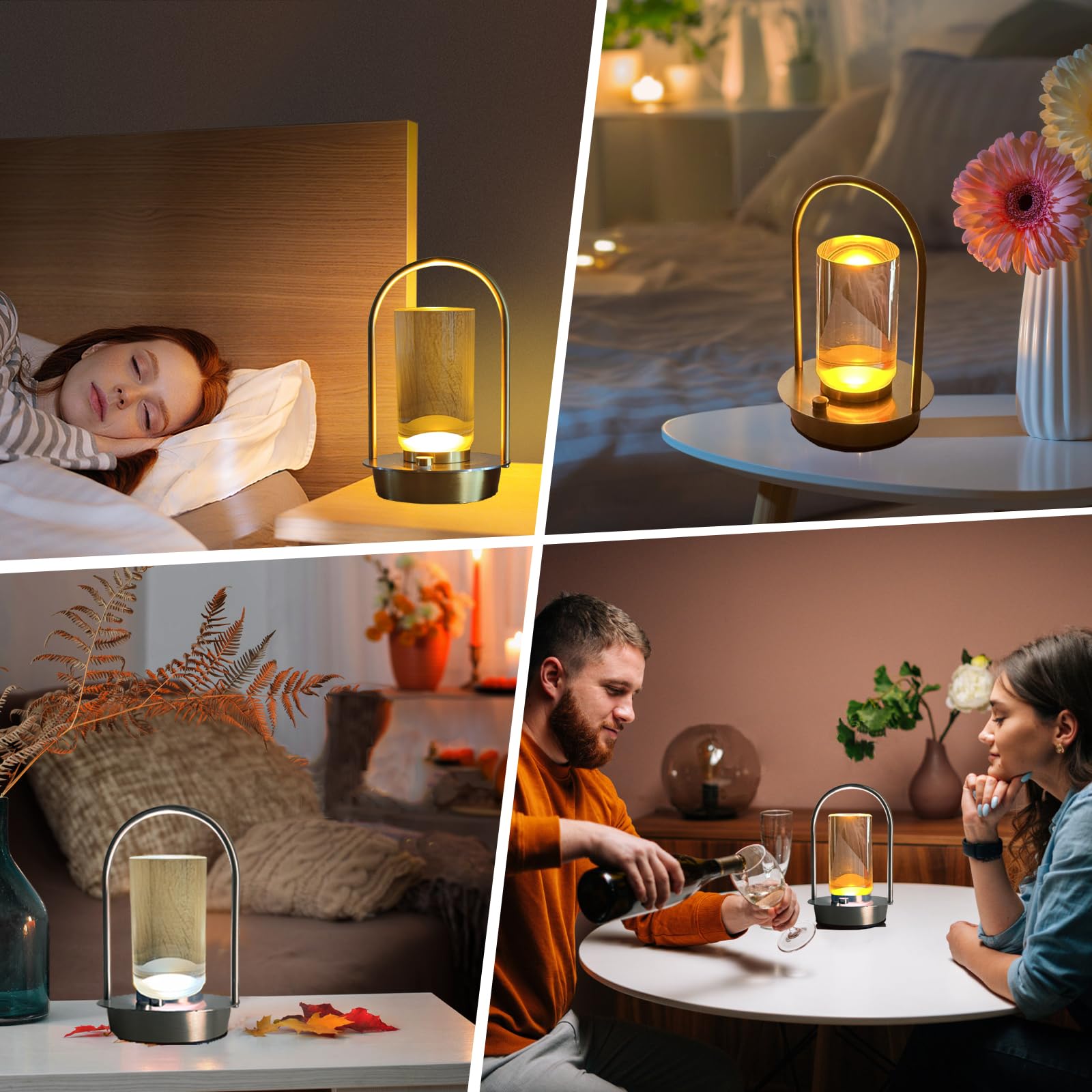 Kipliko Modern Acrylic Led Table Lamp With Arched Metal Frame-Knob Control,Adjustable Brightness,Tri-Color Light Options, Energy