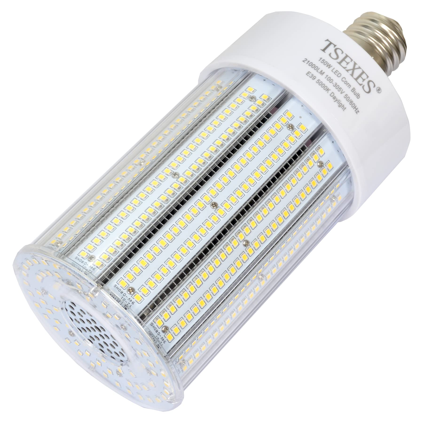 Tsexes 150W Led Corn Light Bulb,E39 Mogul Base Led Bulb 21000Lumen,5000K Replacement (600-800W) Metal Halide/Hid/Cfl For High Ba