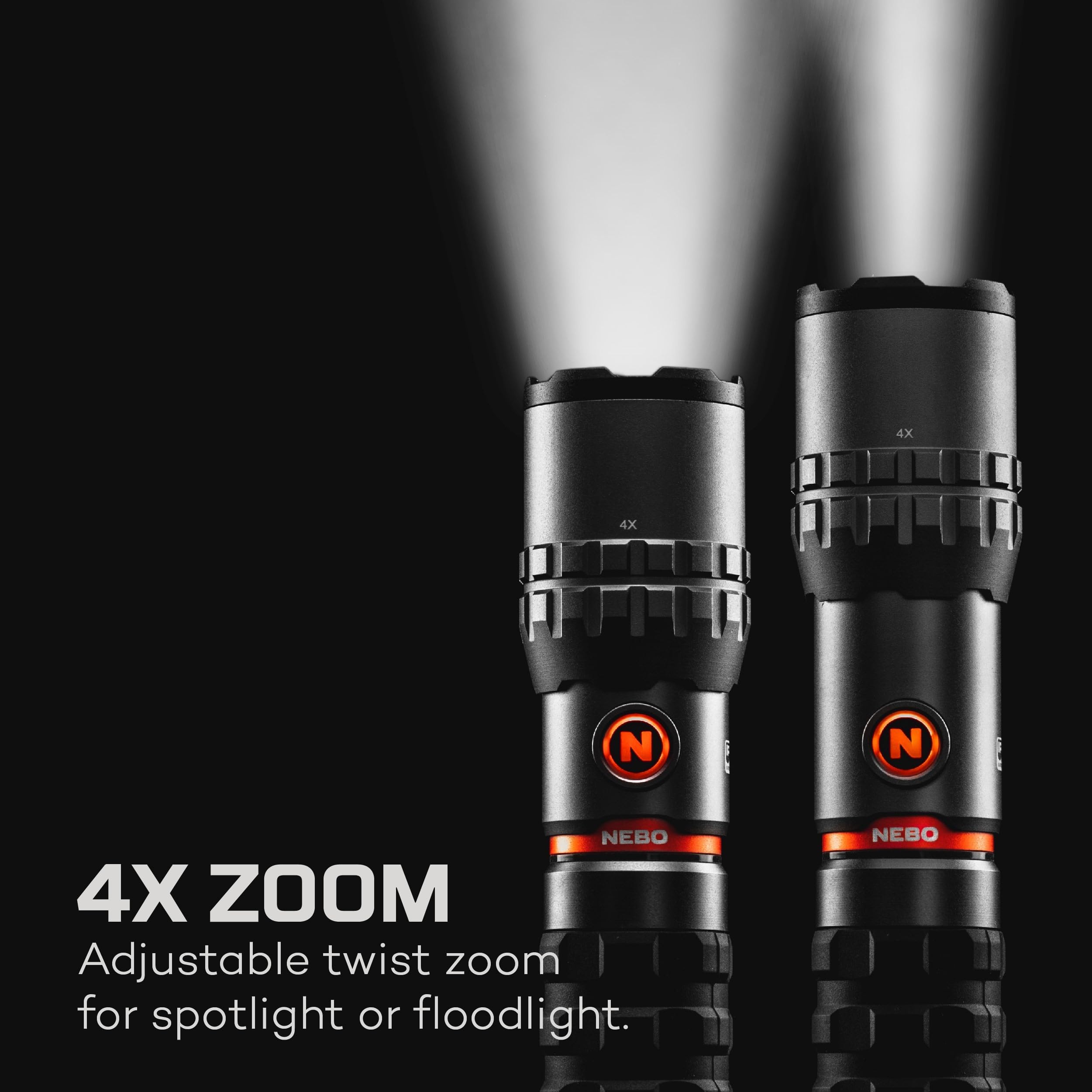NEBO Slyde King 2000-Lumen Rechargeable LED Flashlight, 500-Lumen Work Light, Storm Gray, One Size, Model NEB-WLT-1003