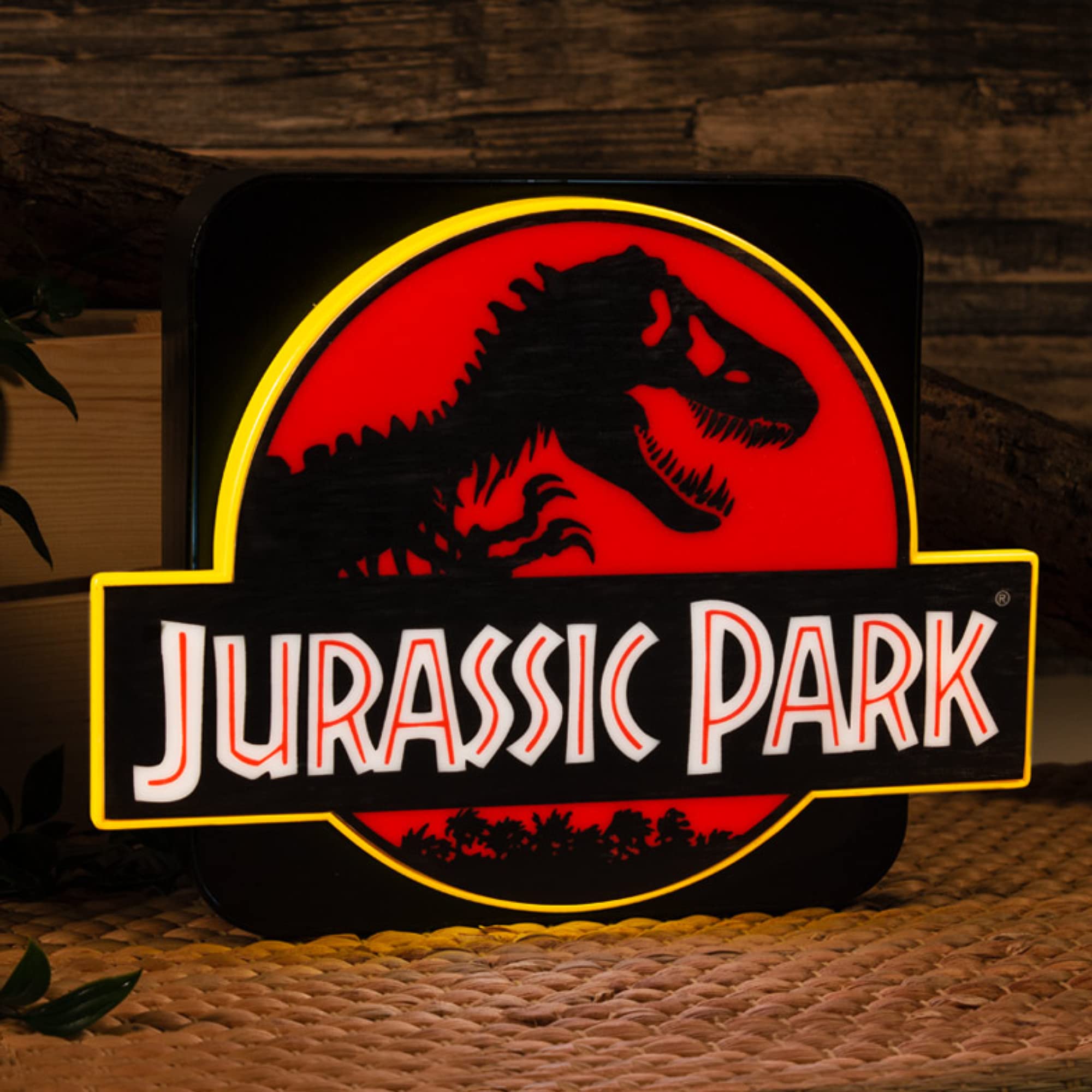 Numskull Jurassic Park 3D Lamp Wall Light - Ambient Lighting Gaming Accessory For Bedroom, Home, Study, Office, Work - Official