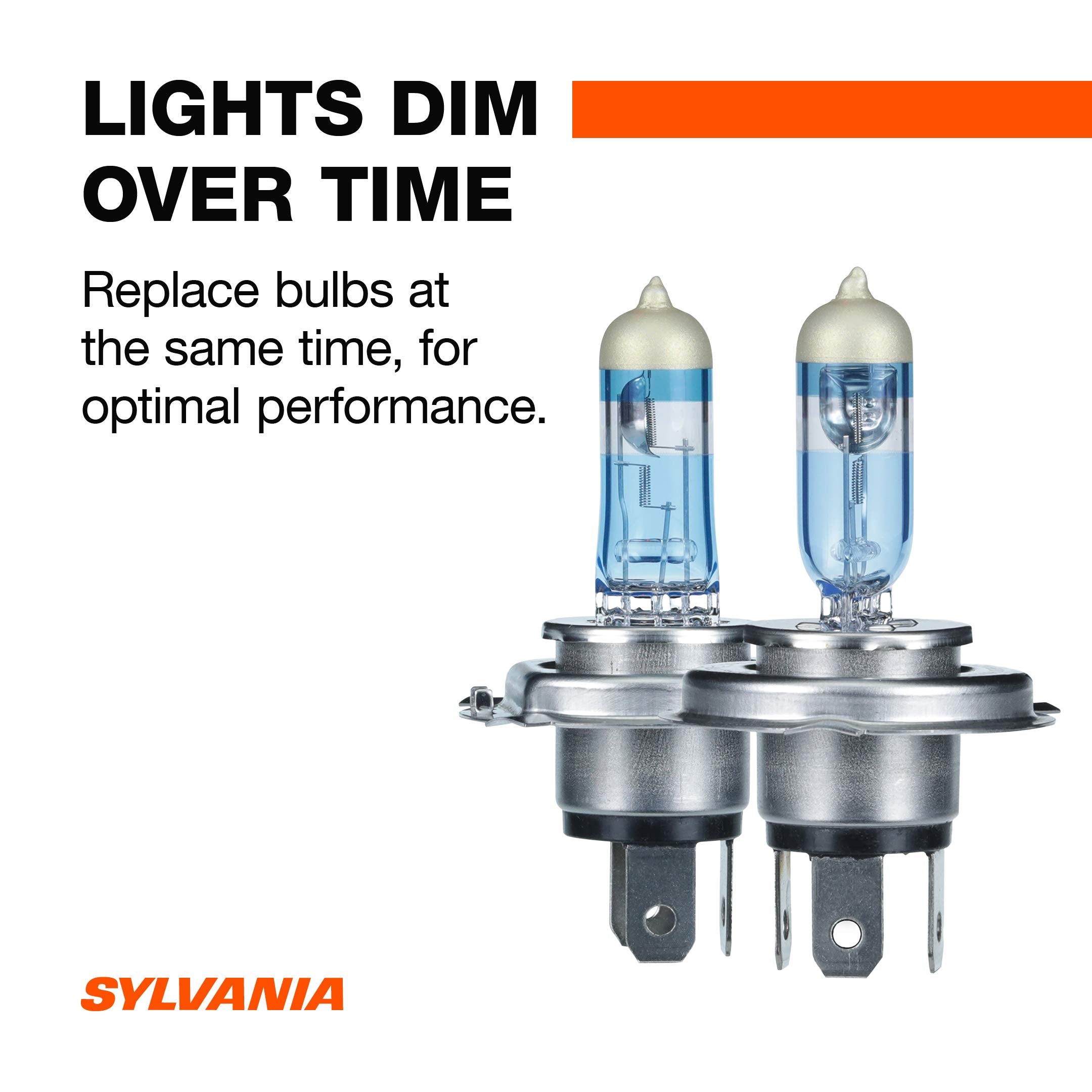 SYLVANIA 9003 SilverStar Ultra Halogen Headlight Bulbs - High/Low Beam & Fog, Bright White Light, 2-Pack