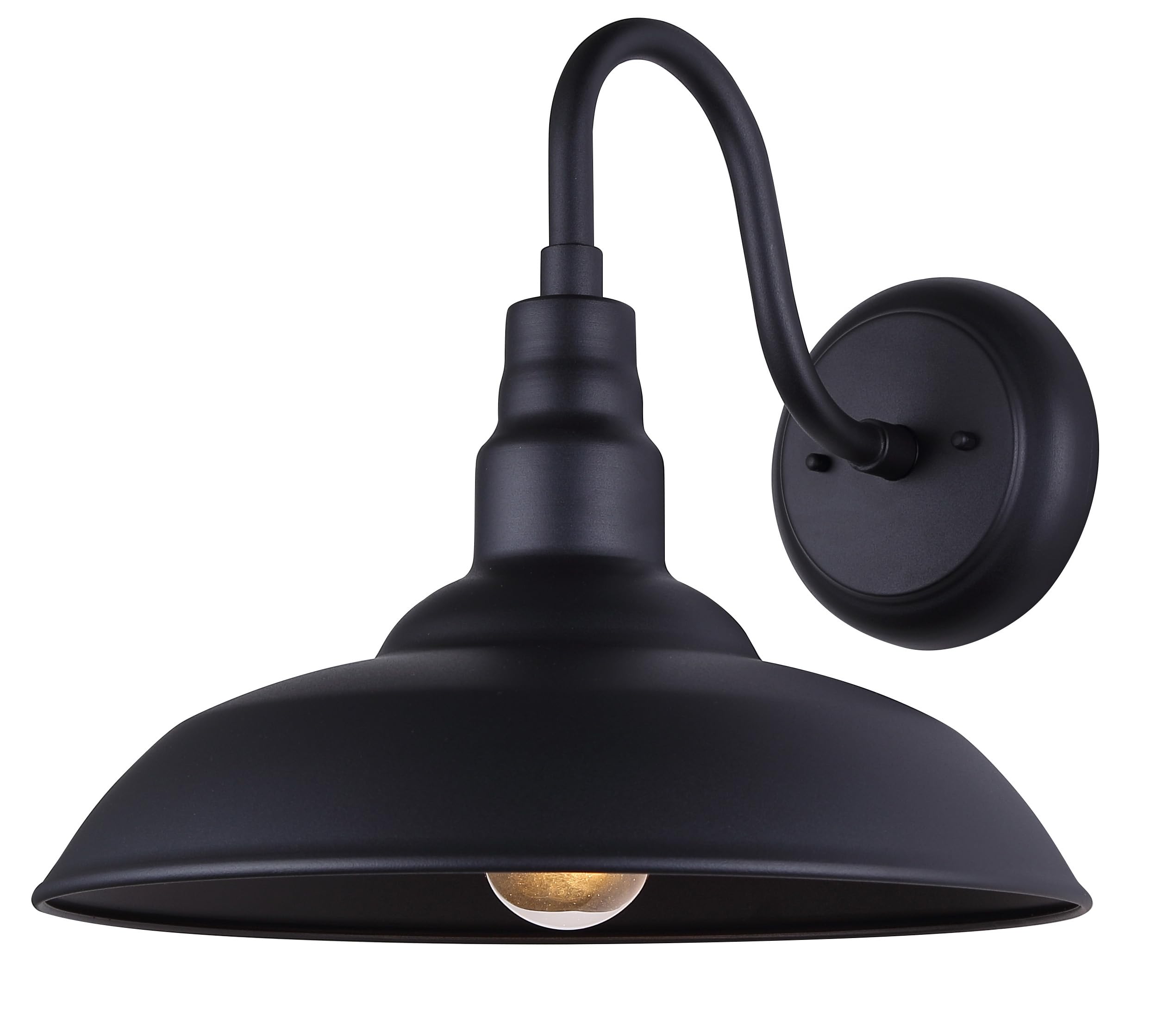 Canarm Valec 100W Black Goose Neck Wall Light Fixture - 1 Each