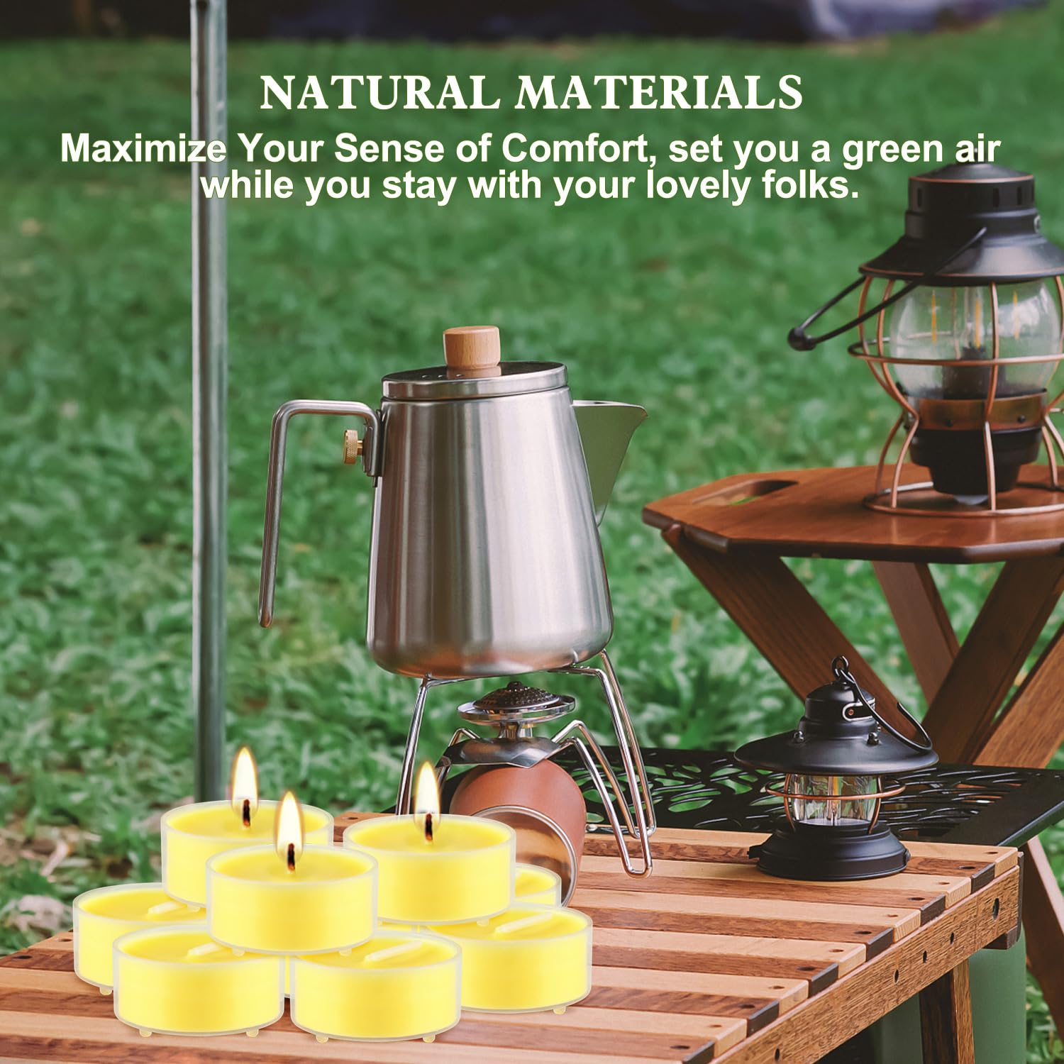 100 Pcs Citronella Tealight Candles In Clear Cup, Summer Yellow, Outdoor And Indoor Citronella Candle For Balcony, Garden, Porch Patio, 4 Hour Burn Time