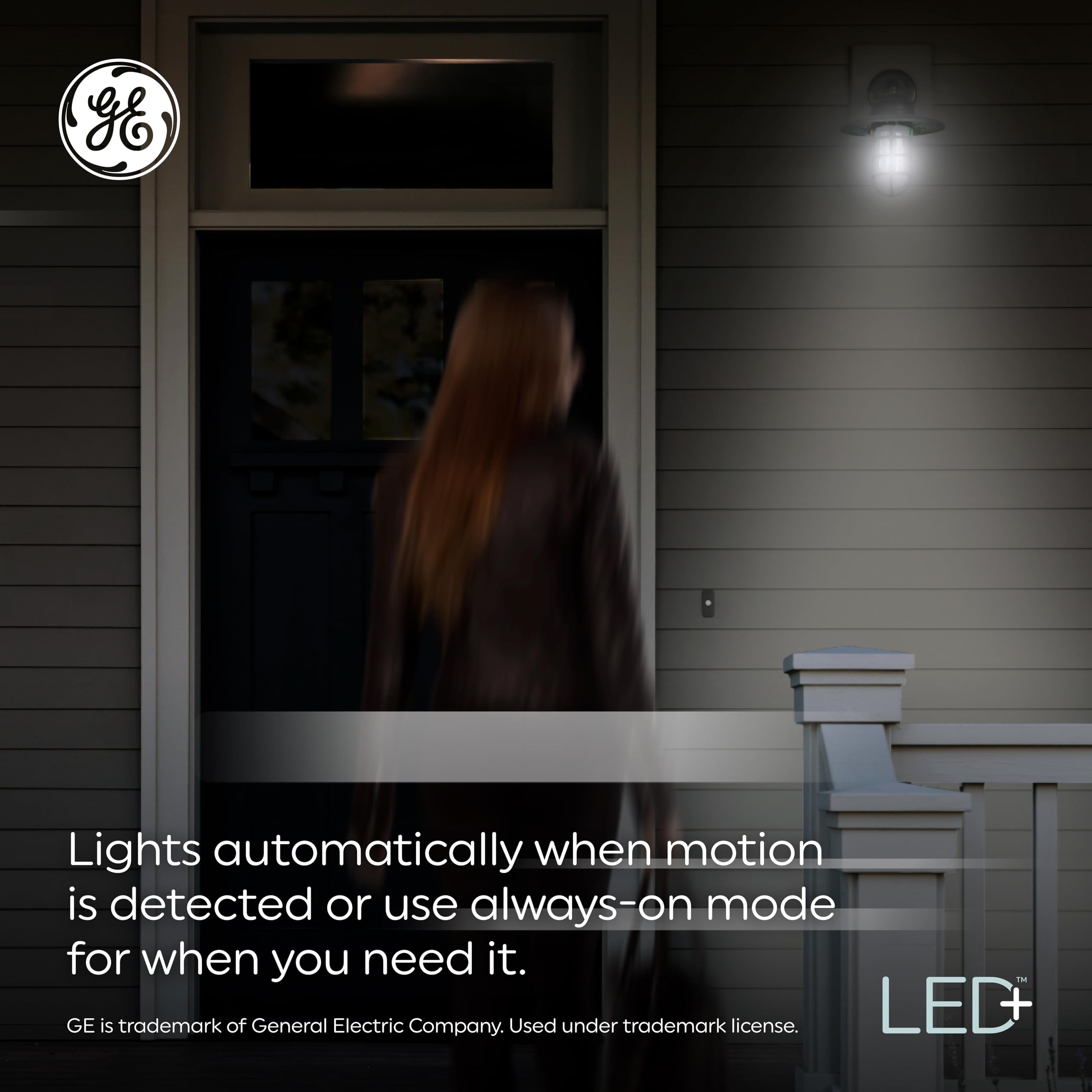 GE LED+ Motion Sensor Ceiling Light, 20W, Soft White, Flush Mount, Silver, Model 93100488, Pack of 1