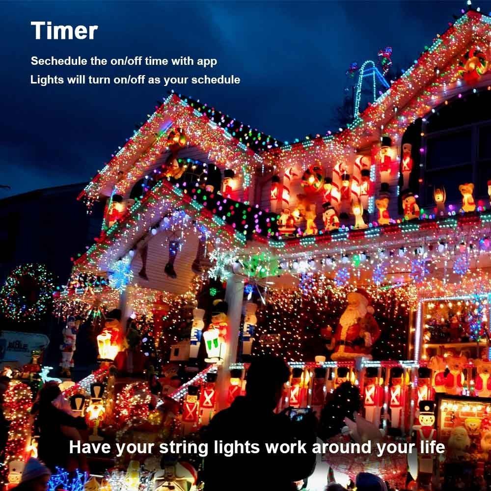 Toodour Christmas Lights Outdoor, 328Ft 1000 Led Christmas String Lights, 8 Modes, Timer, Waterproof Christmas Fairy Twinkle Lig