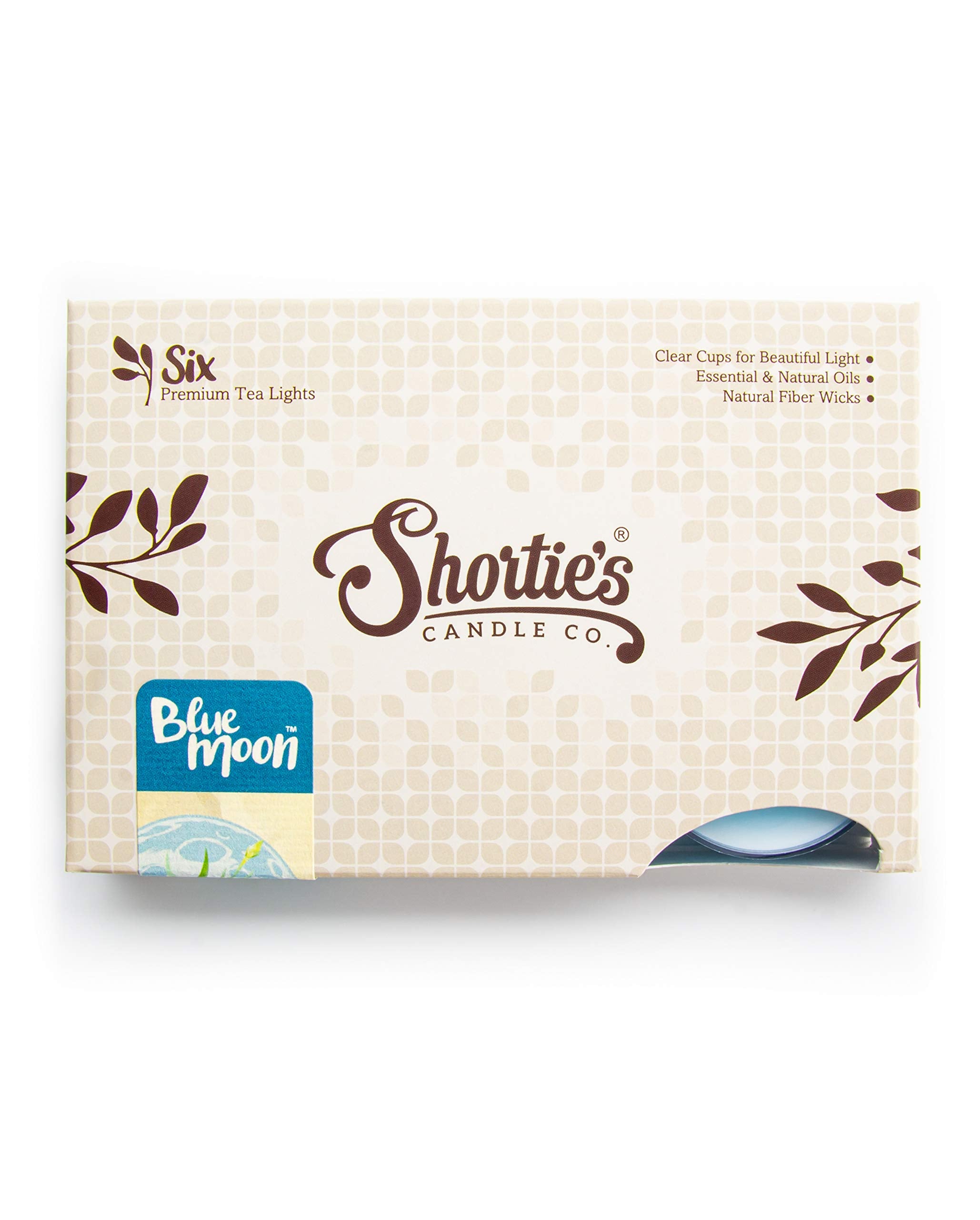 Blue Moon Premium Tealight Candles - Highly Scented With Essential Oils - 6 Blue Tea Lights - Beautiful Candlelight - Made In The Usa - Fresh & Clean Collection